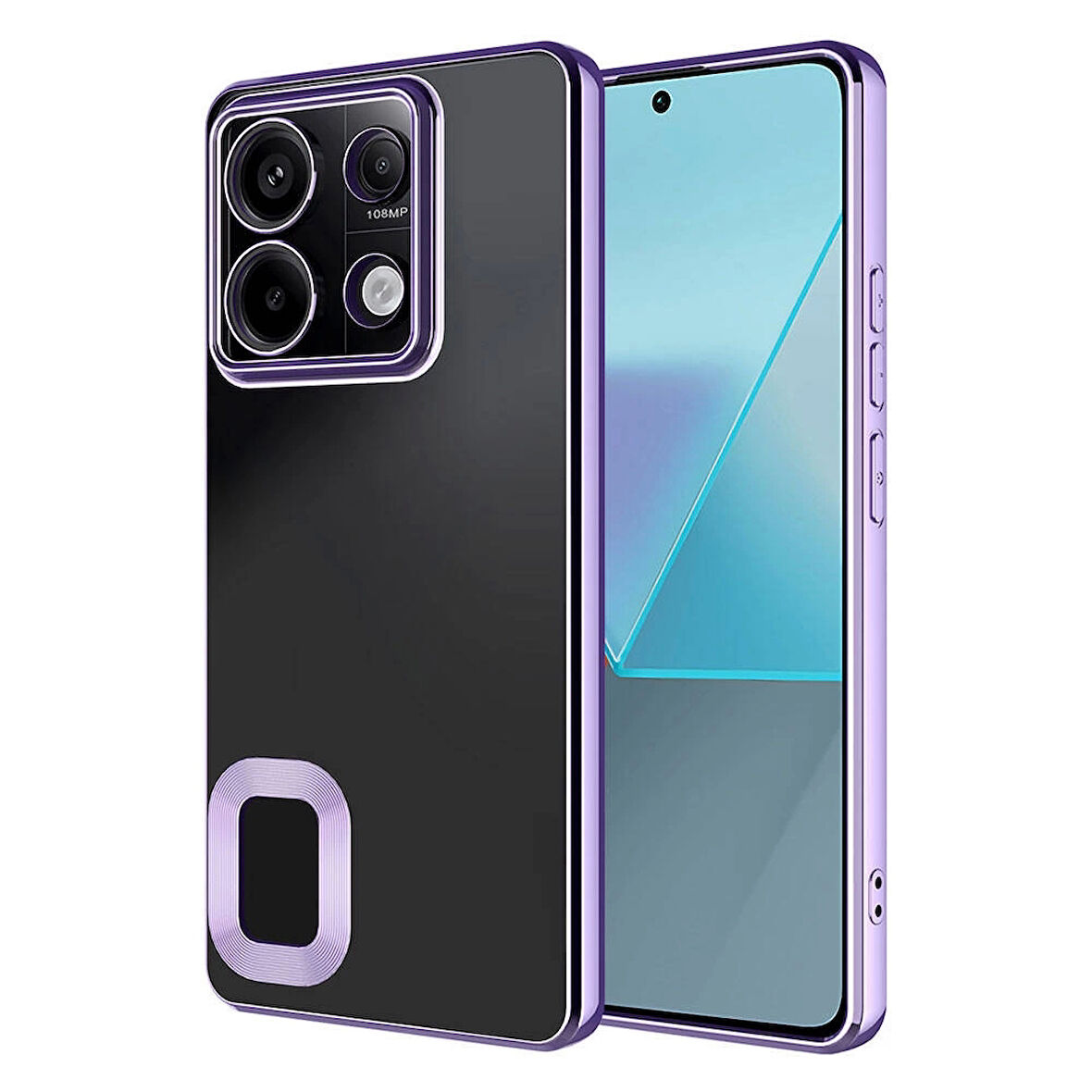 Xiaomi Redmi Note 13 4G Uyumlu Kılıf Kamera Korumalı Logo Gösteren Omega Kapak