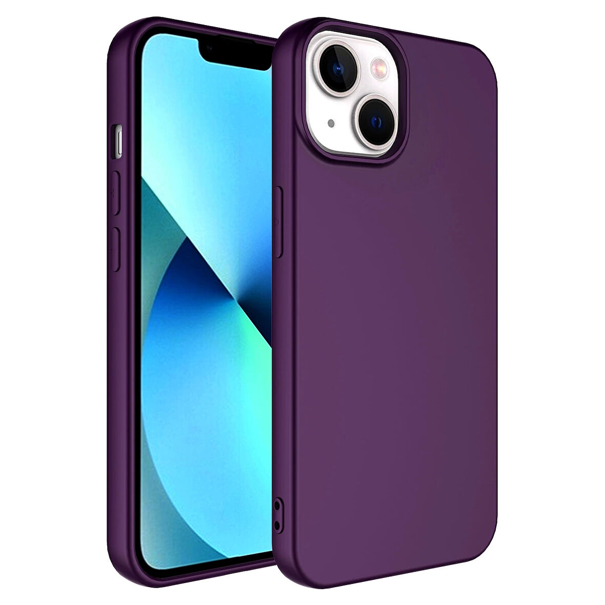 iPhone 14 Plus Uyumlu Kılıf İç Yüzeyi Kadife LSR Lansman Kapak