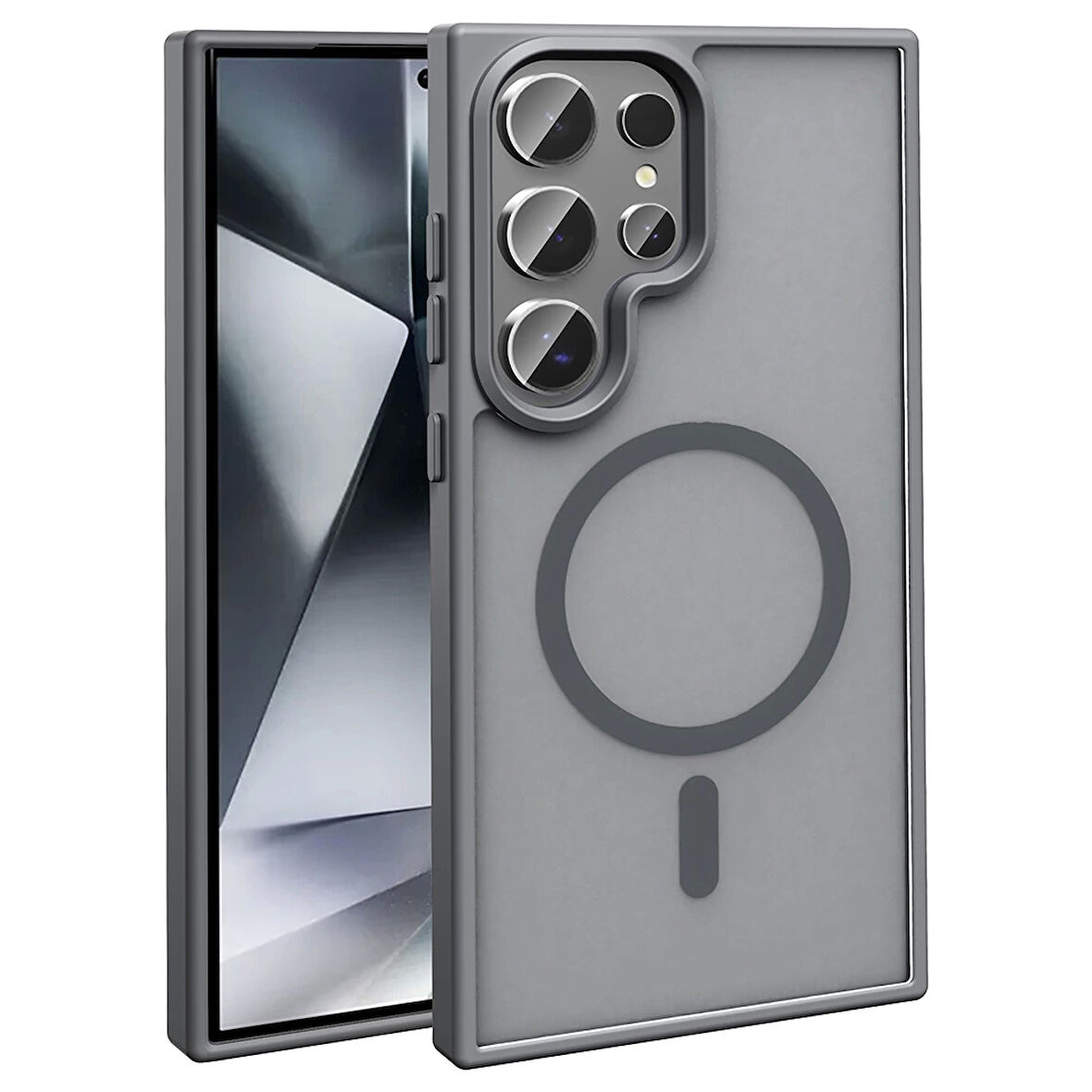 Galaxy S25 Ultra Uyumlu Kılıf Magsafe Şarj Özellikli Mat Arka Yüzey Sio Kapak
