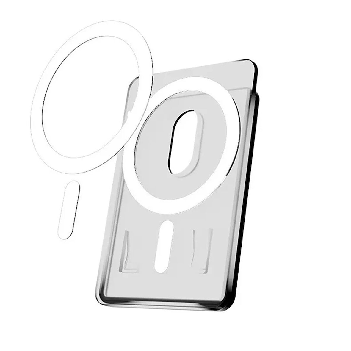 Magnetik Cardsafe Transparan Şeffaf Magsafe Uyumlu Kartlık