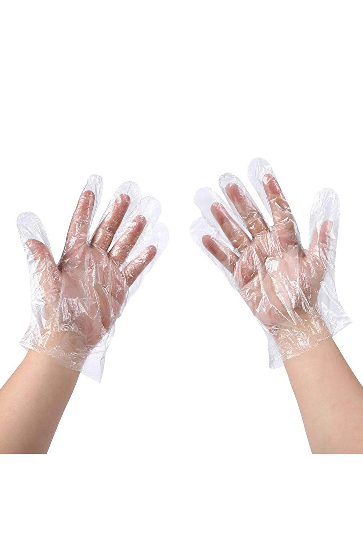Şeffaf Tek Kullanımlık Poşet Eldiven 3 Adet 100’lü Paket, Toplam 300 Adet, Hijyenik ve Gıda Uyumlu