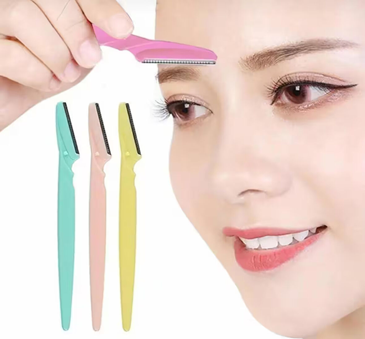 3 Adet Yüz Jileti Ve Kaş Usturası Kadın Jıletı Epilasyon  3”Lü Bıyık Ustra Setı