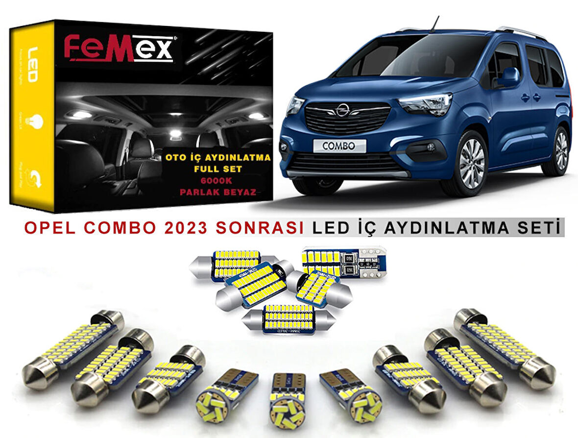 Opel Combo LED İç Aydınlatma Ampul Seti FEMEX Parlak Beyaz