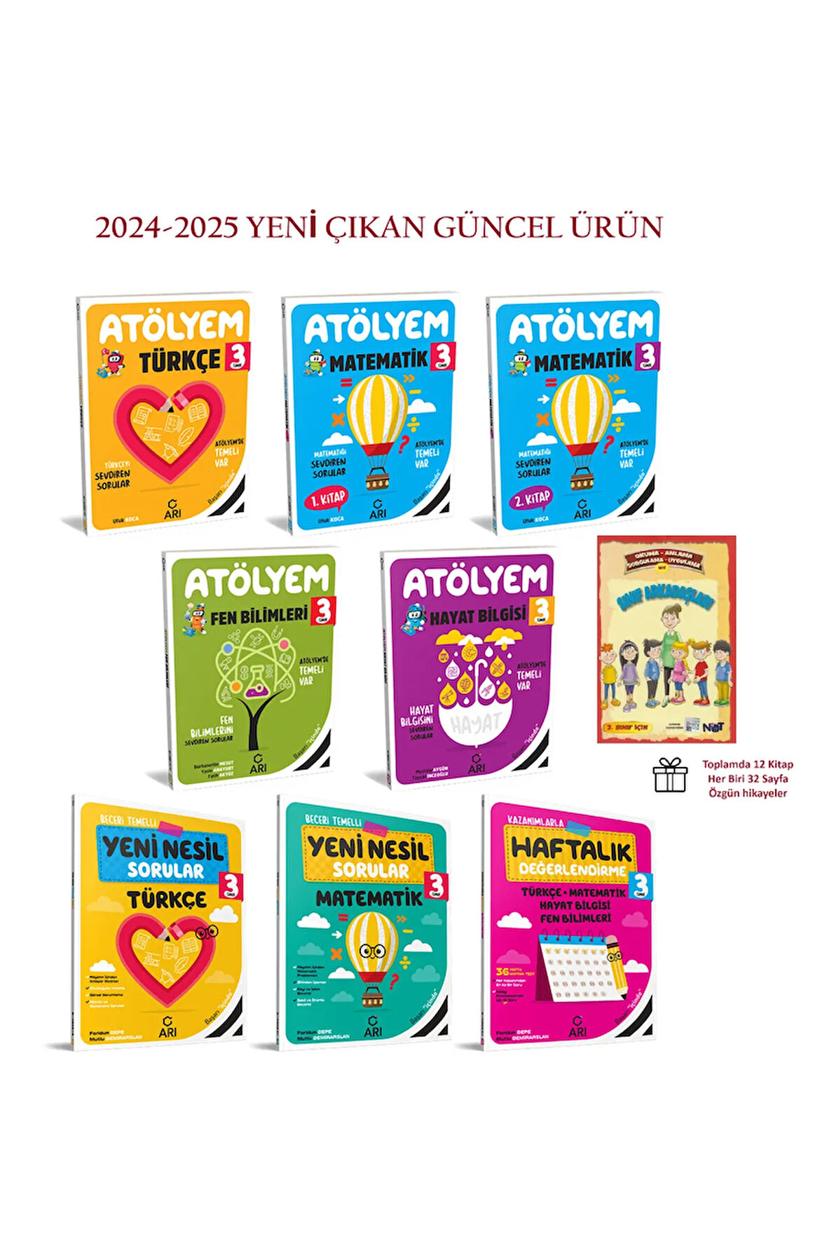 3. Sınıf Atölyem Set (8 Kitap) ve 3. Sınıf Sınıf Arkadaşı Hikaye Kitabı !!! 2024-2025