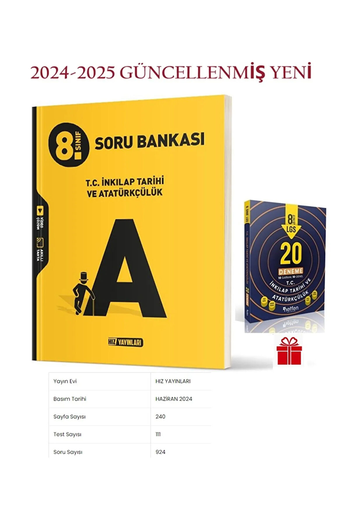 8. Sınıf T.C. İnkılap Tarihi Soru Bankası ve Netfen 20'Li İnkılap Branş Denemesi 2024-2025 Yenilenmi