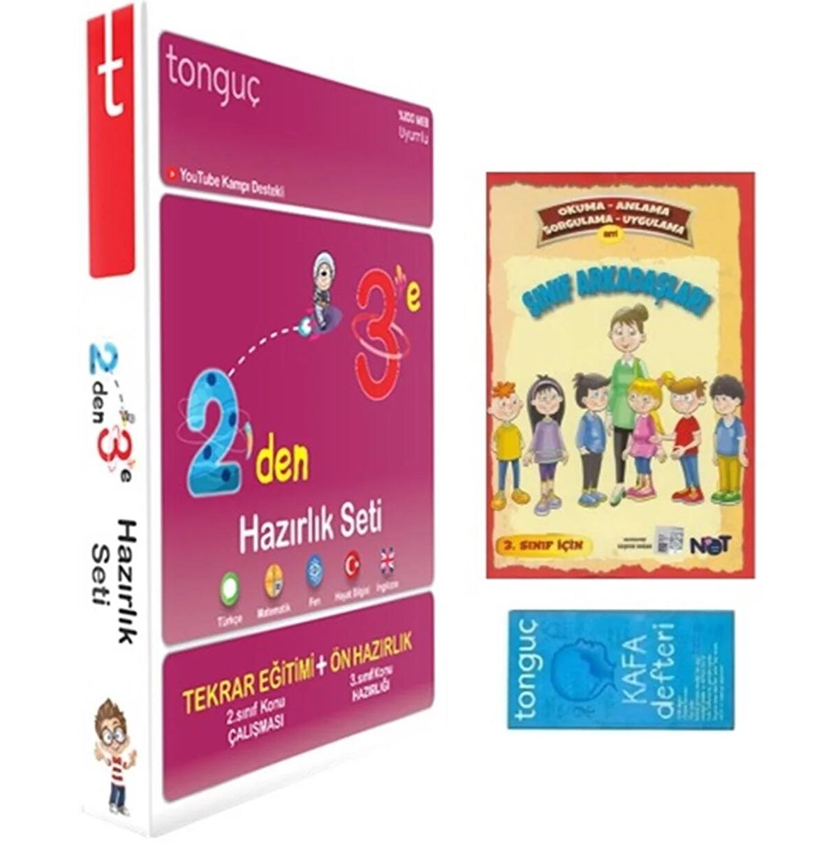 Tonguç Yayınları 2'den 3'e Hazırlık Seti ve 3. Sınıf Sınıf Arkadaşları Okuma Anlama Sorgulama Uygulama Seti