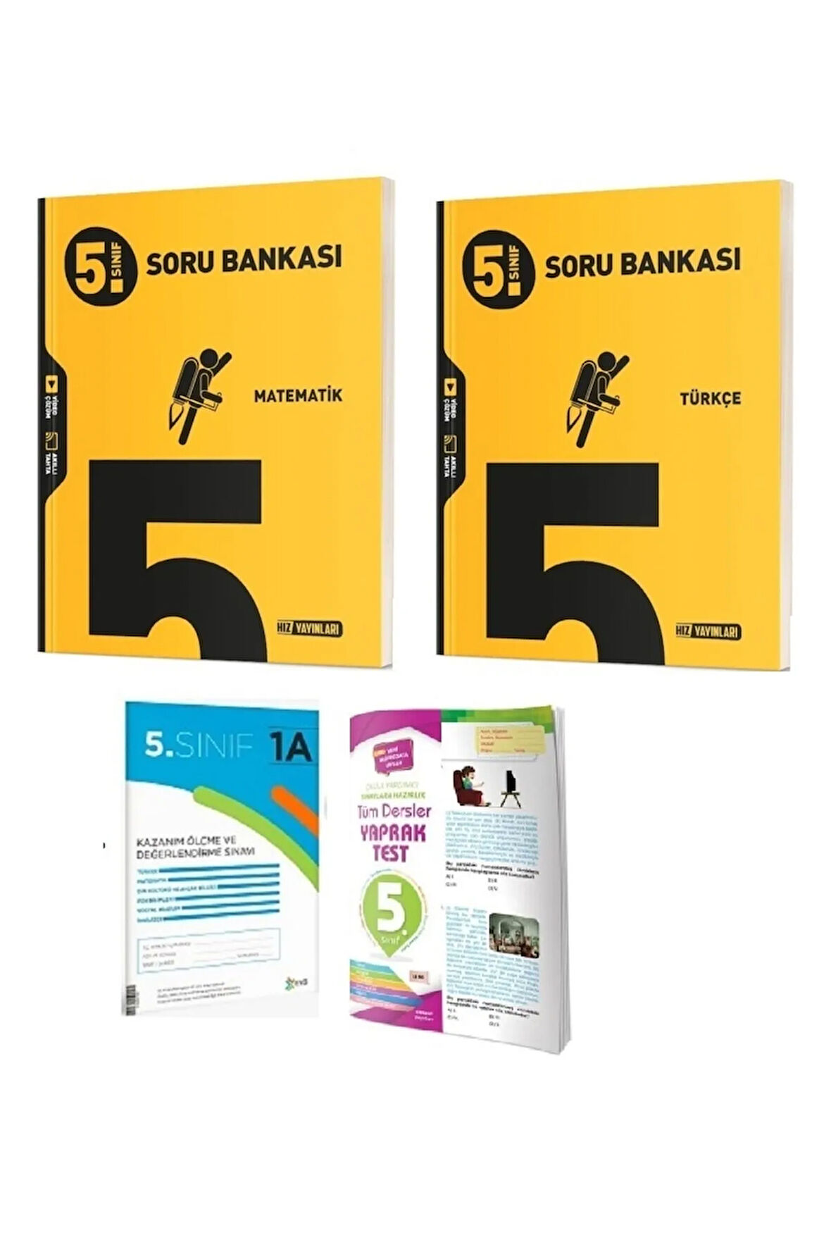 5. Sınıf Matematik Ve Türkçe Soru Bankası Seti Ile Tüm Dersler Yaprak Test Ve Kds Deneme Hediye