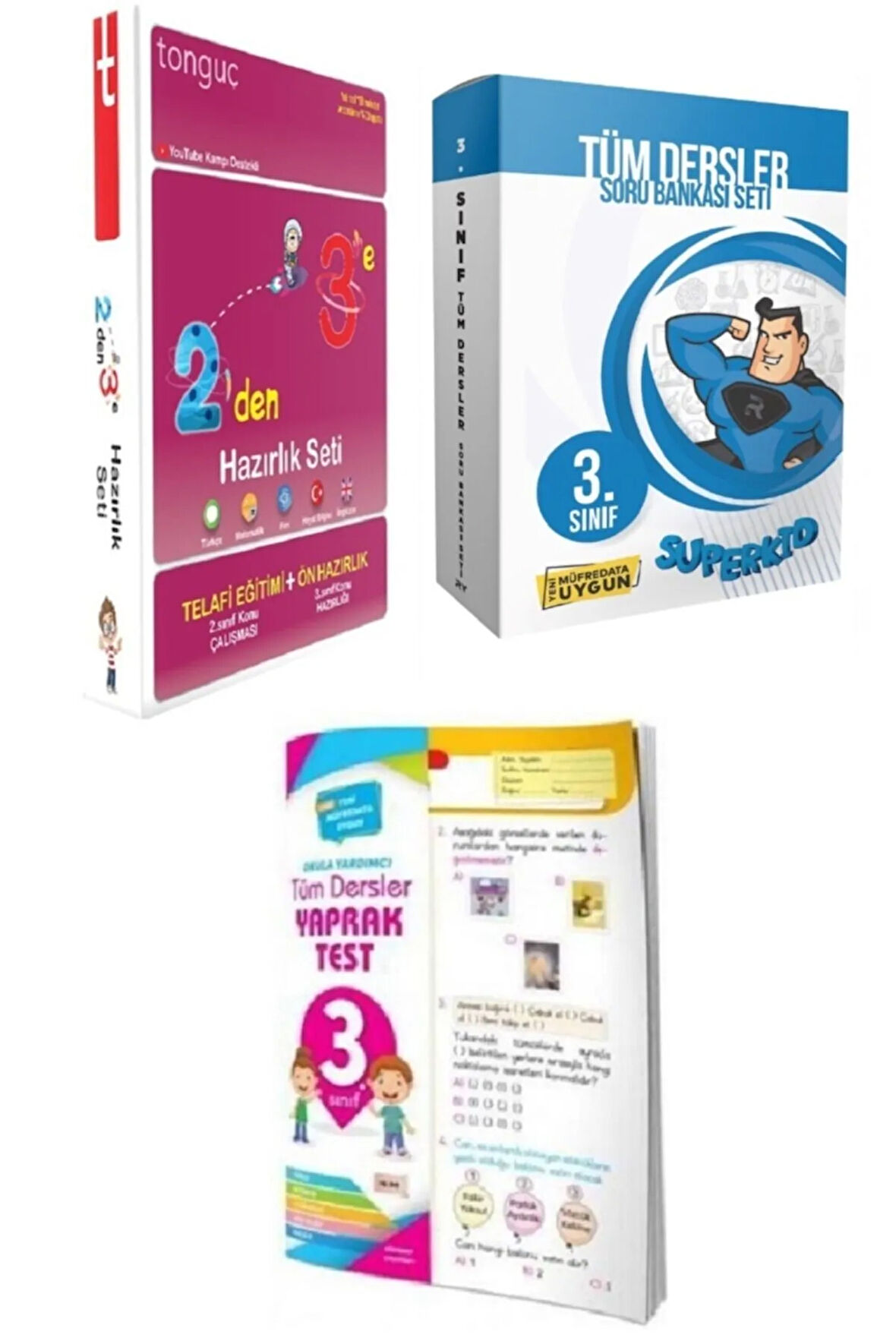 2'den 3'e Hazırlık Seti Ve Superkid 3. Sınıf Tüm Dersler Soru Bankası Seti