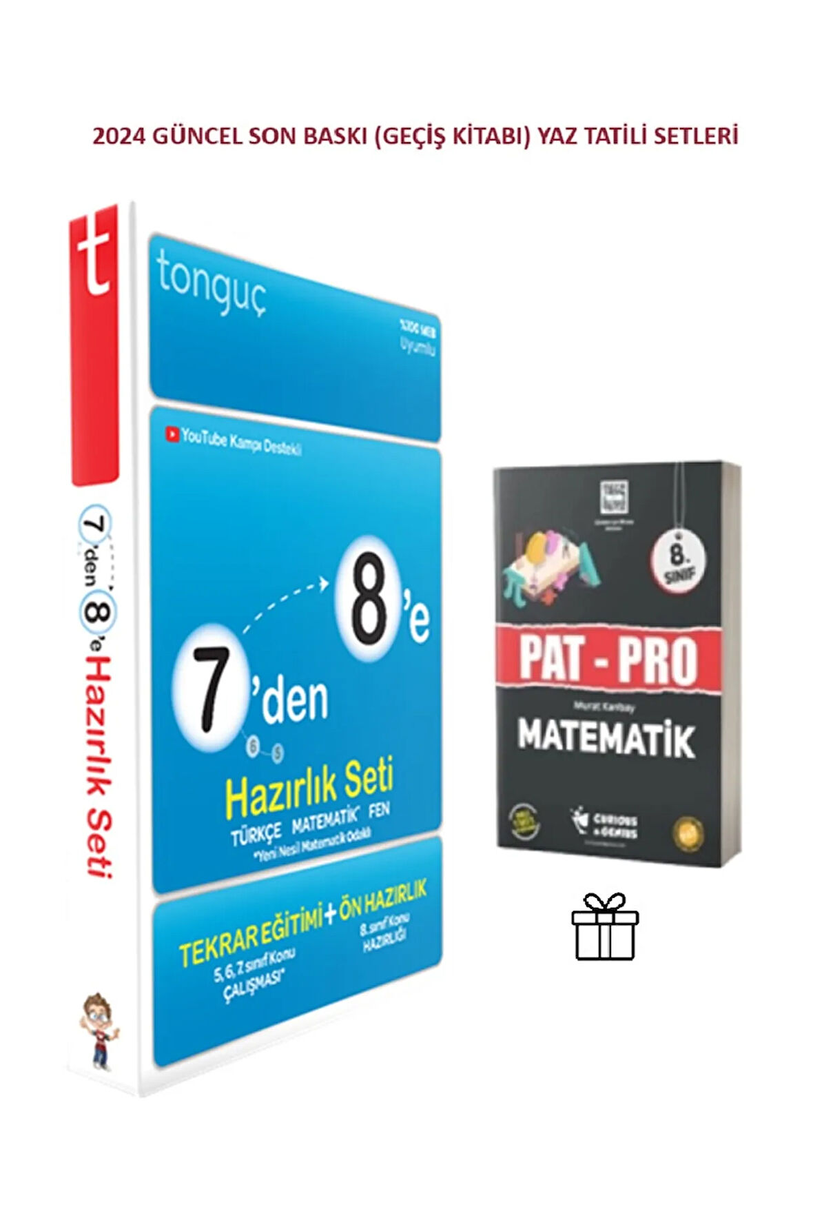 7'den 8'e Hazırlık Seti (Yaz Tatili) ve Pat-Pro Matematik Soru Bankası Kitabımız Hediye !!!
