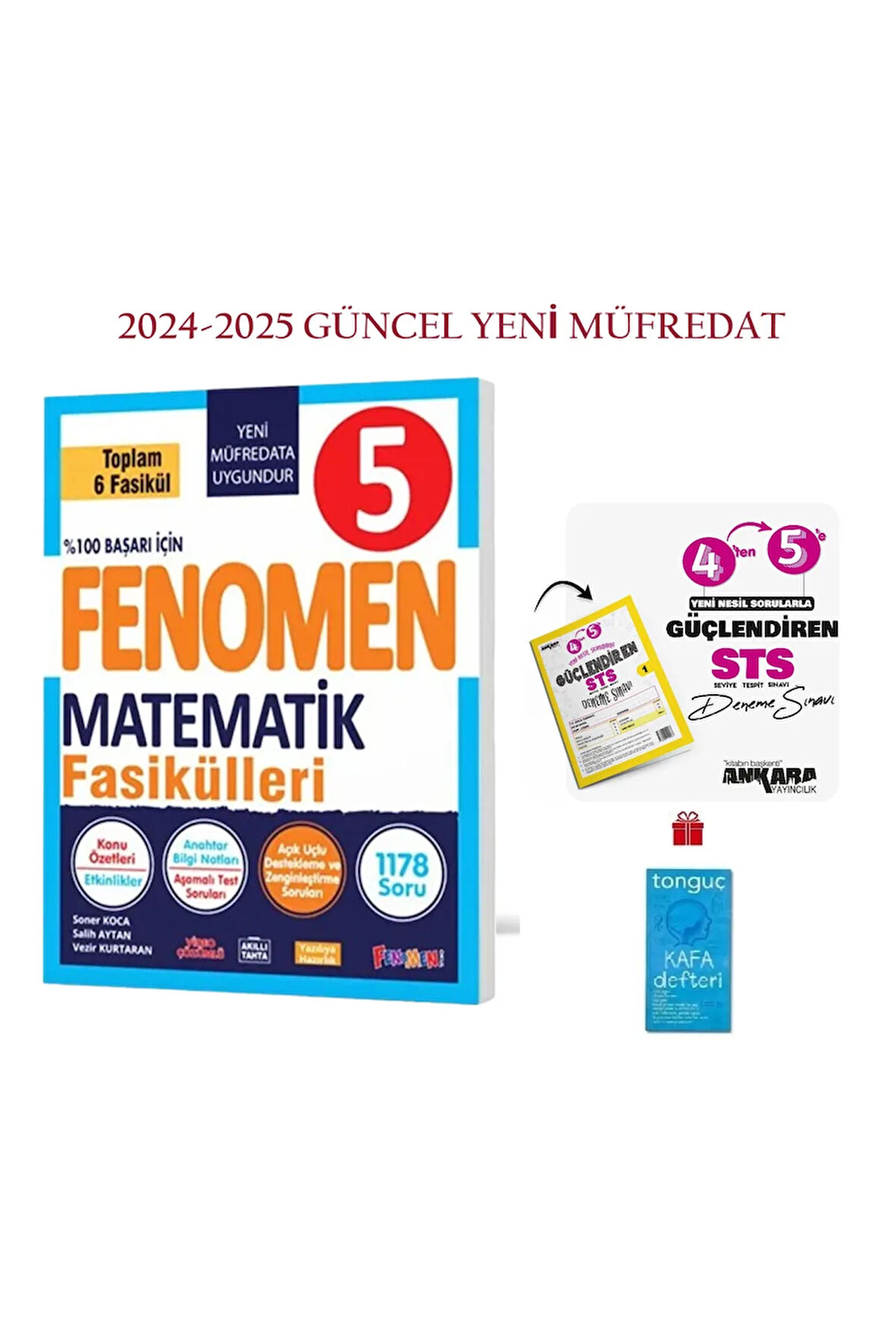 5. Sınıf Matematik Fasikülleri Seti (Toplam 6 Fasikül) + Sts Denemesi ve Kafa Defteri Hediye !!!