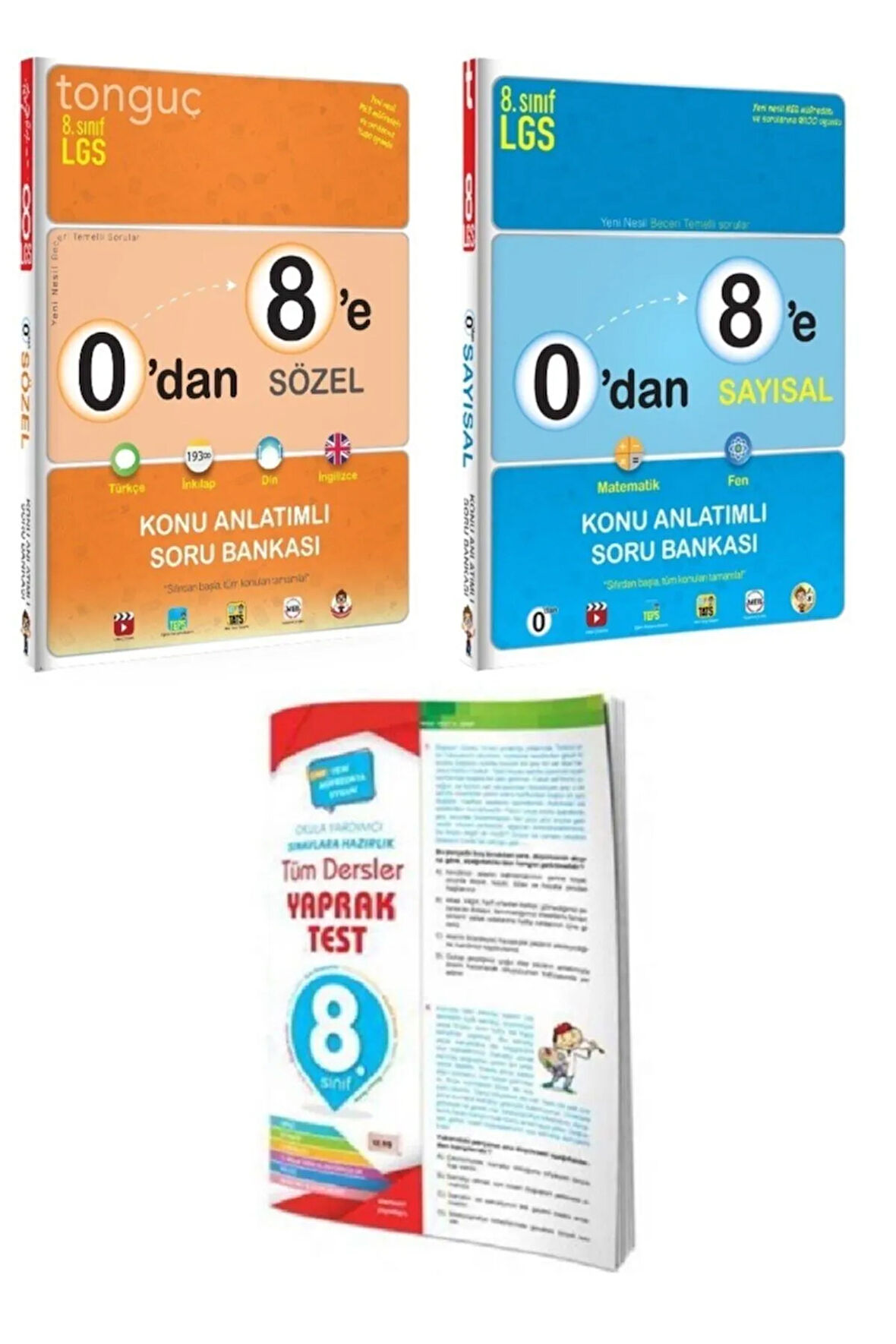 0'dan 8'e Sayısal Ve Sözel Konu Anlatımlı Soru Bankası Seti