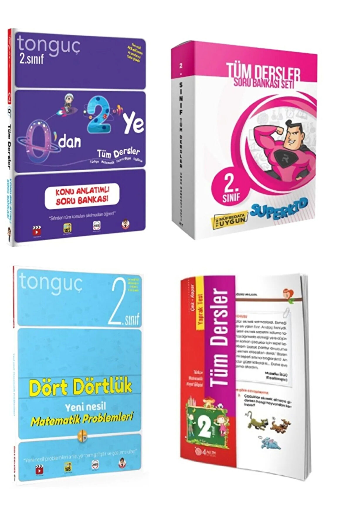 0´dan 2´ye Konu Anlatımlı Soru Bankası Setleri Ve Superkid 2. Sınıf Tüm Dersler S.b
