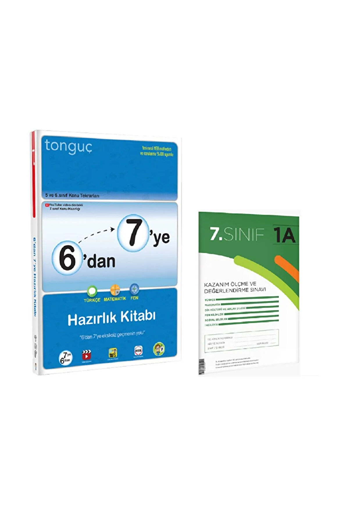 6'dan 7'ye Hazırlık Kitabı ve Kazanım Ölçme ve Değerlendirme Sınavı (2 Adet)