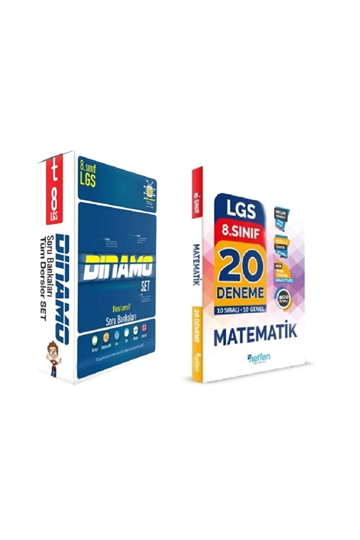8. Sınıf Dinamo Tüm Dersler Soru Bankası Set Ve Netfen Matematik 20 'li 10 Sıralı+10 Genel Deneme