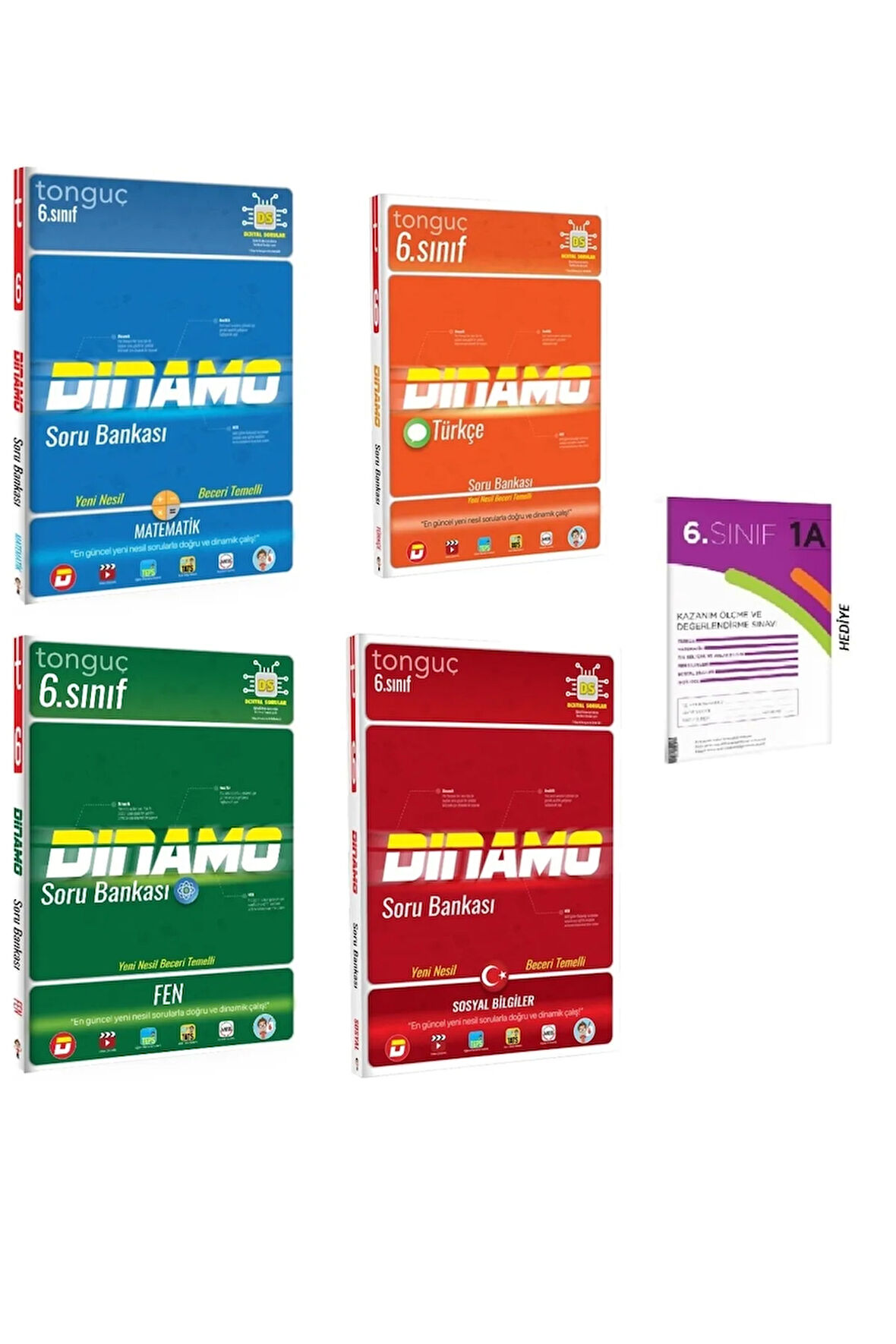 6. Sınıf Dinamo Matematik Türkçe Fen Bilimleri Ve Sosyal Bilgiler Soru Bankası Seti Ile Hediye Kds