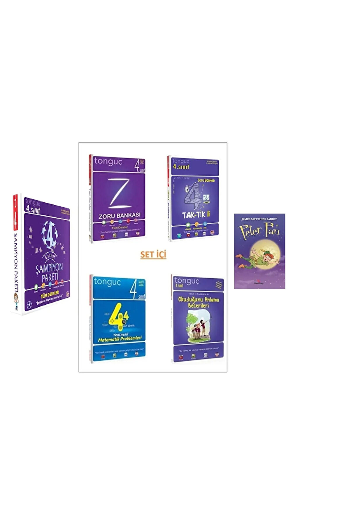 4. Sınıf Şampiyon Seti (4 Kitap + Peter Pan Hikaye Kitabı)