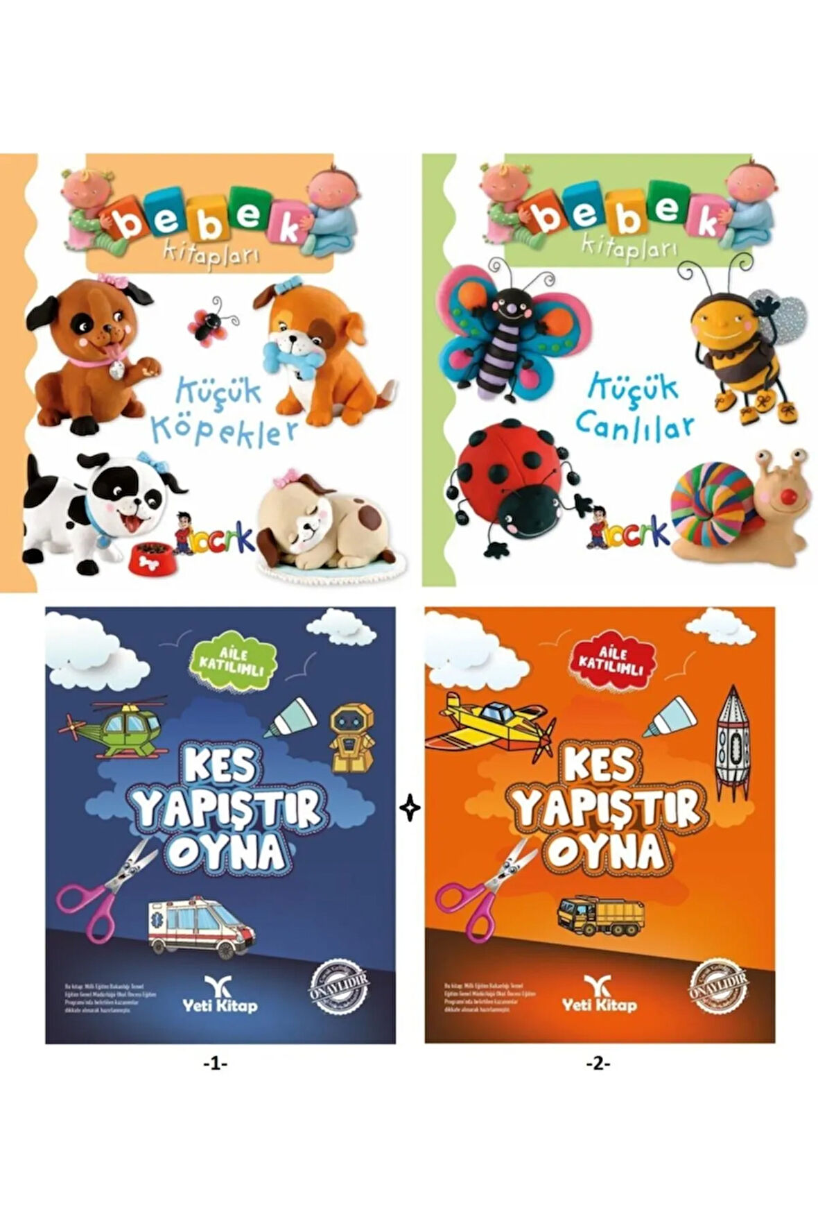 Bebek Kitapları (2 KİTAP) Ve Yeti Kitap Aile Katılımlı Kes Yapıştır Oyna (2 KİTAP)