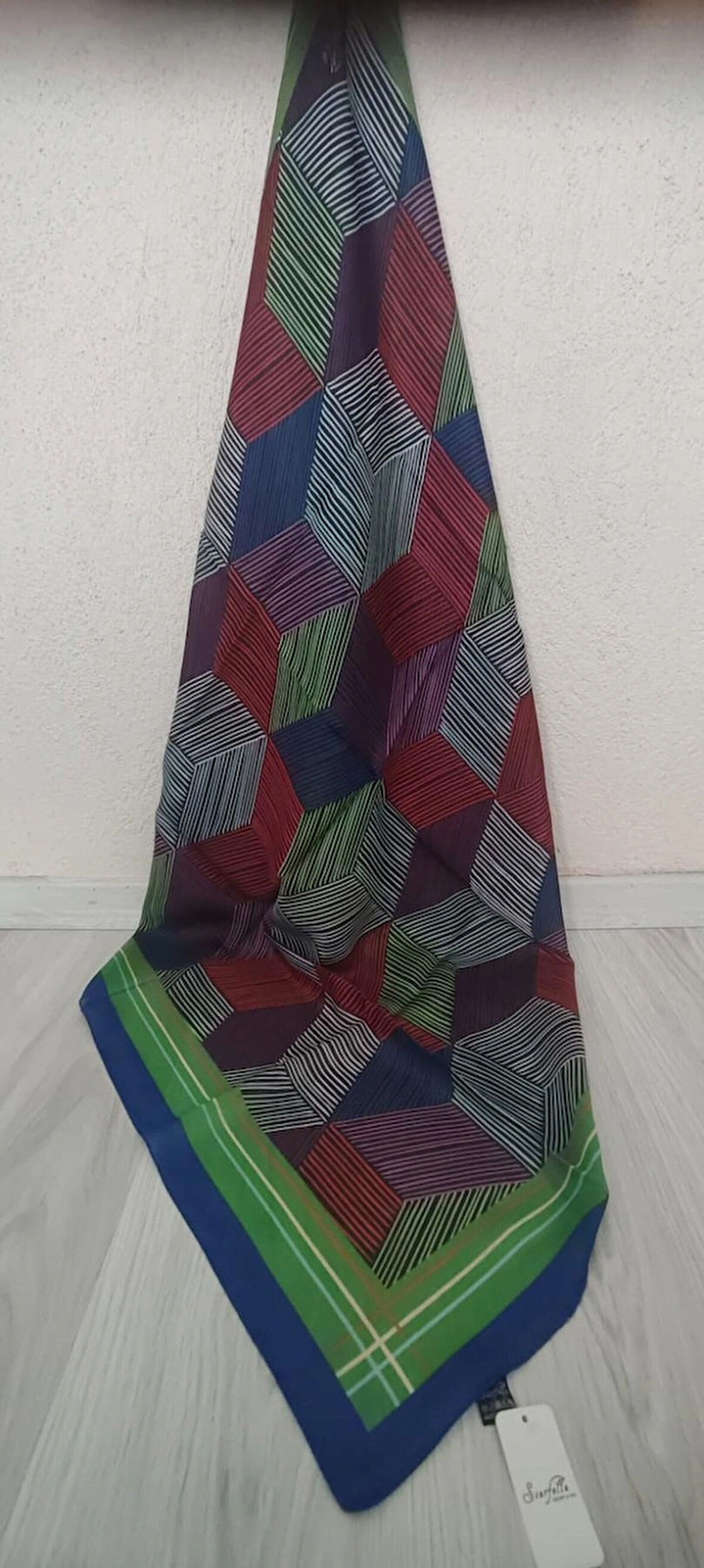 Scarfella sport soft eşarp mor yeşil