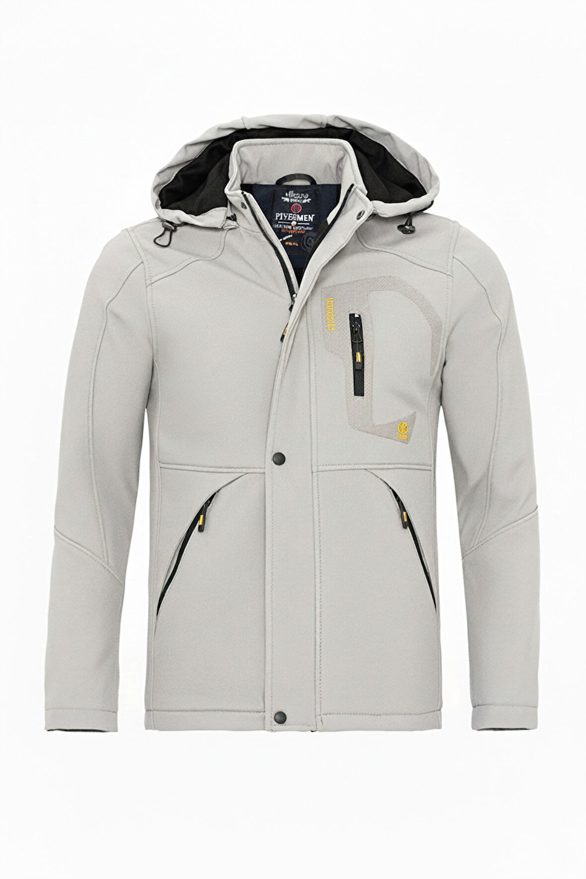 Kürklü Su ve Rüzgar Geçirmez Beyaz Softshell Kışlık Erkek Mont