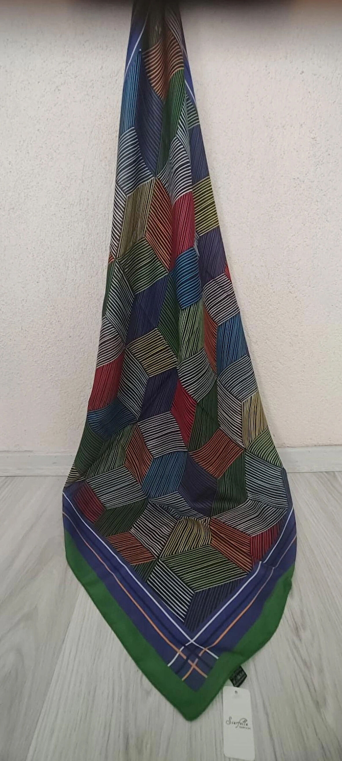 Scarfella sport eşarp yeşil mor 