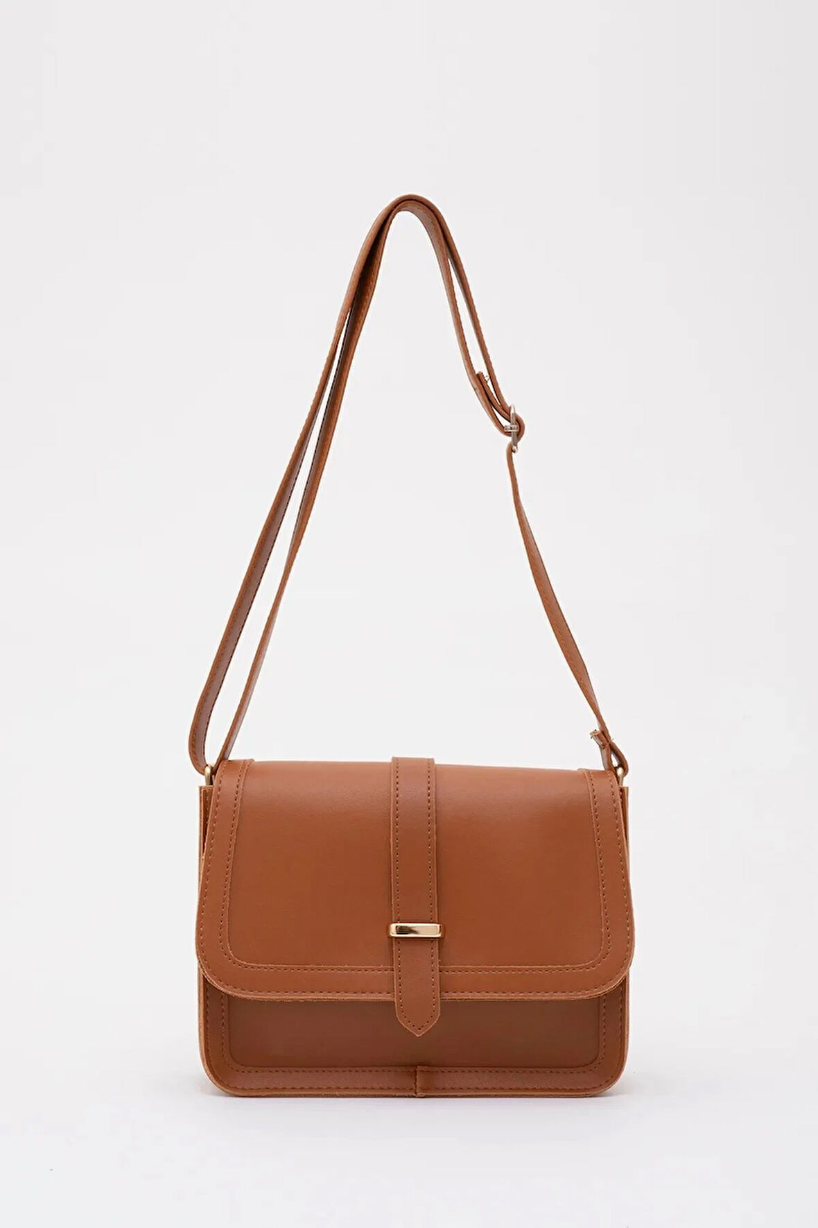 Suni Deri İç Fermuar Cepli Çıtçıt Kapamalı Şık ve Ergonomik Kol ve Omuz Çantası