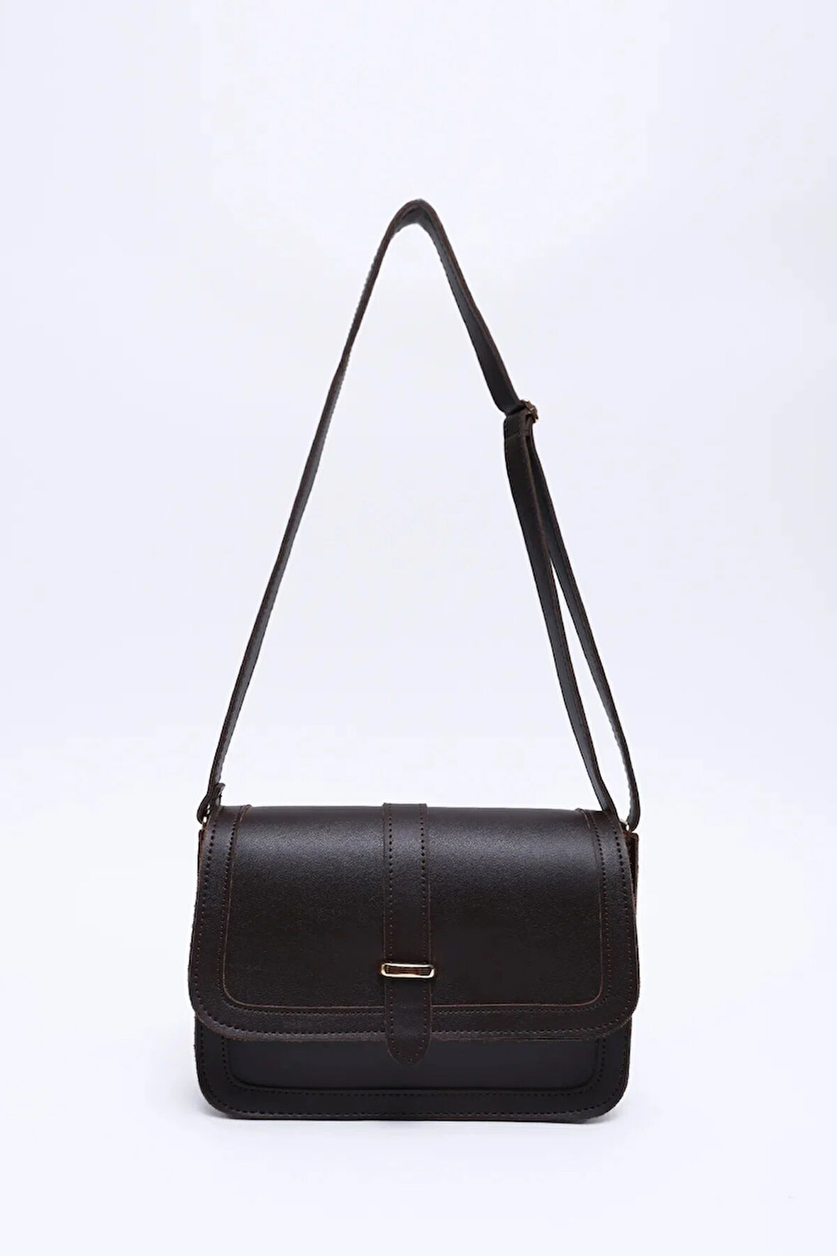 Suni Deri İç Fermuar Cepli Çıtçıt Kapamalı Şık ve Ergonomik Kol ve Omuz Çantası