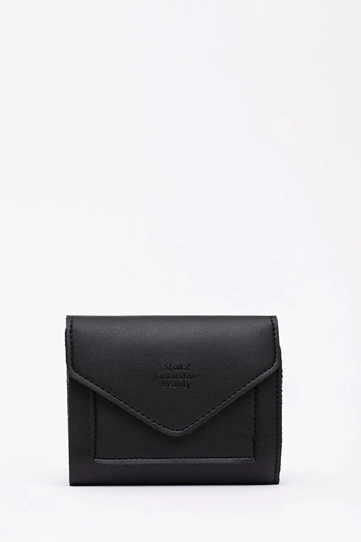 Suni Deri Bozuk Ve Kağıt Para Bölmeli Çıtçıtlı Kartlıklı Orta Boy Zarf Model Cepli Cüzdan