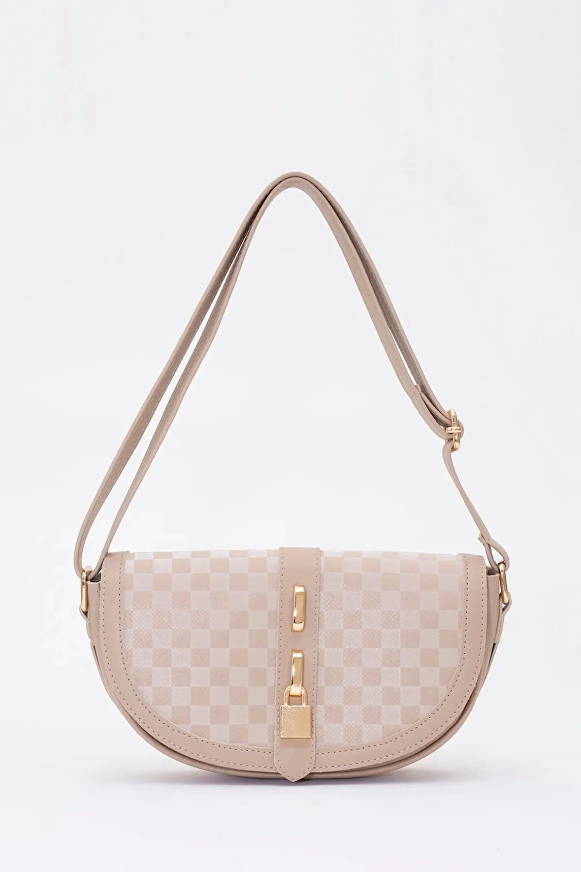 Kilit Detaylı Suni Deri Tek Bölmeli Çıtçıtlı  Şık  ve Ergonomik Kol ve Omuz Çantası Zarif