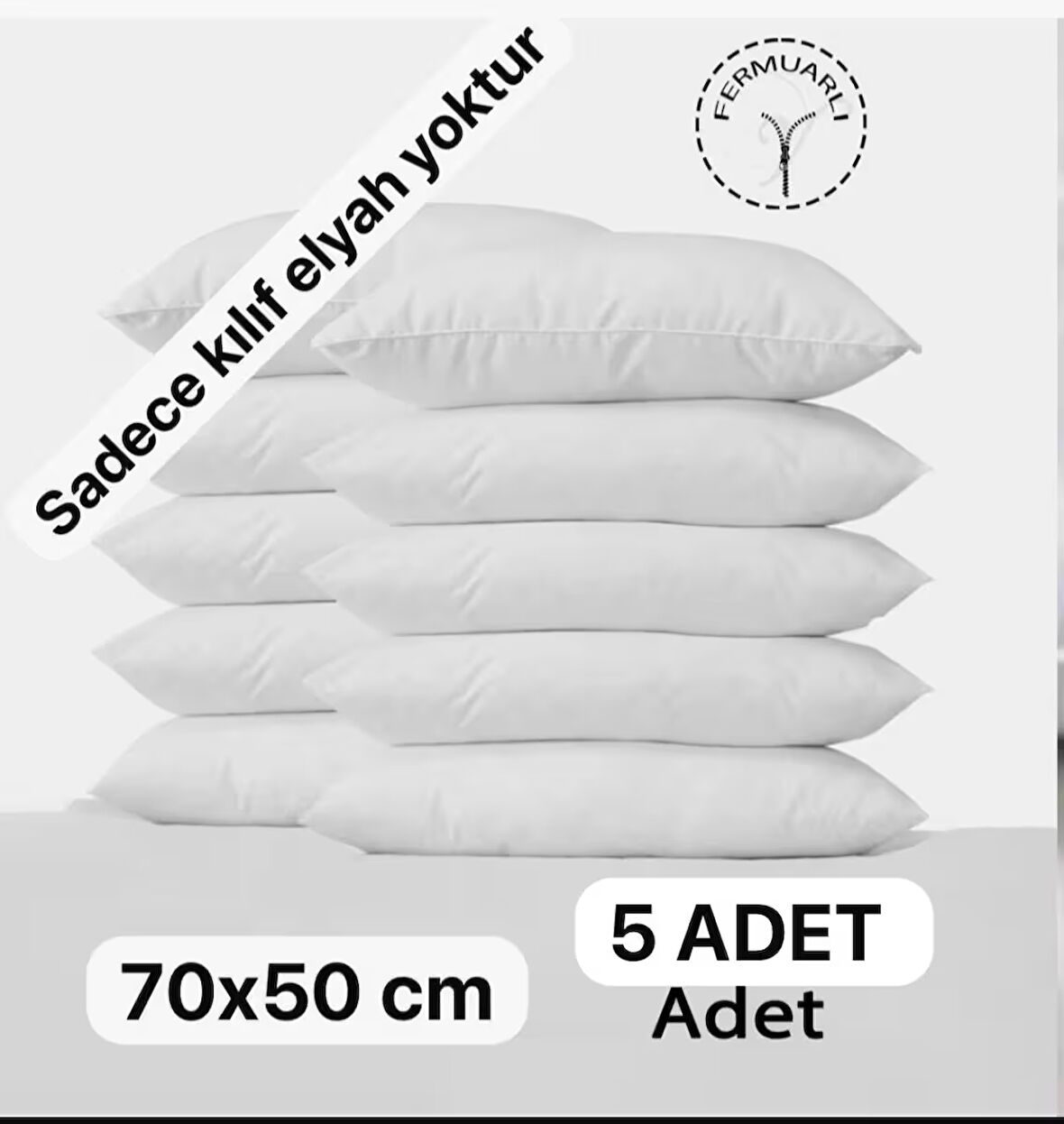 YASTIK İÇİ KILIF ŞİLTE 5 ADET KALİTELİ FERMUARLI 