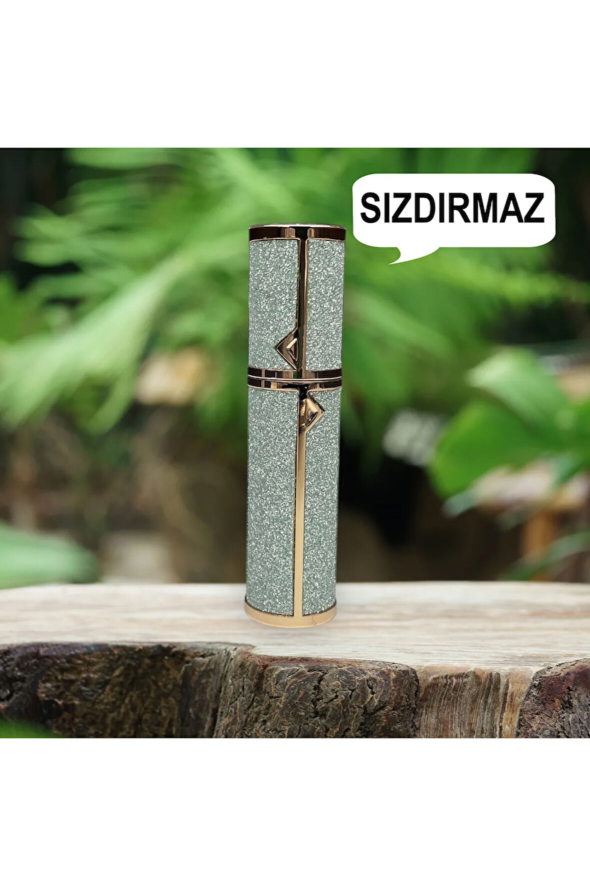 Simli Sızdırmaz Taşınabilir Mini Doldurulabilir Boş Küçük Seyahat Cep Parfüm Şişesi-Yeşil