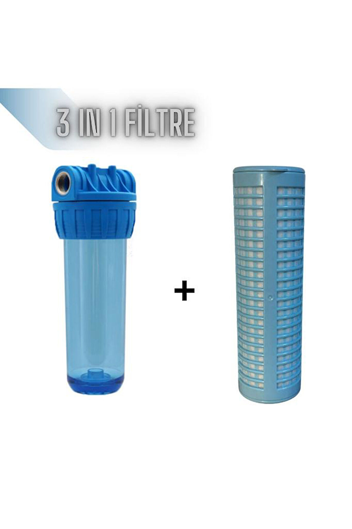 Tek Housingli Daire Girişi Kireç Önleyici Tortu Filtreli 3 Özellikli Su Arıtma Filtre