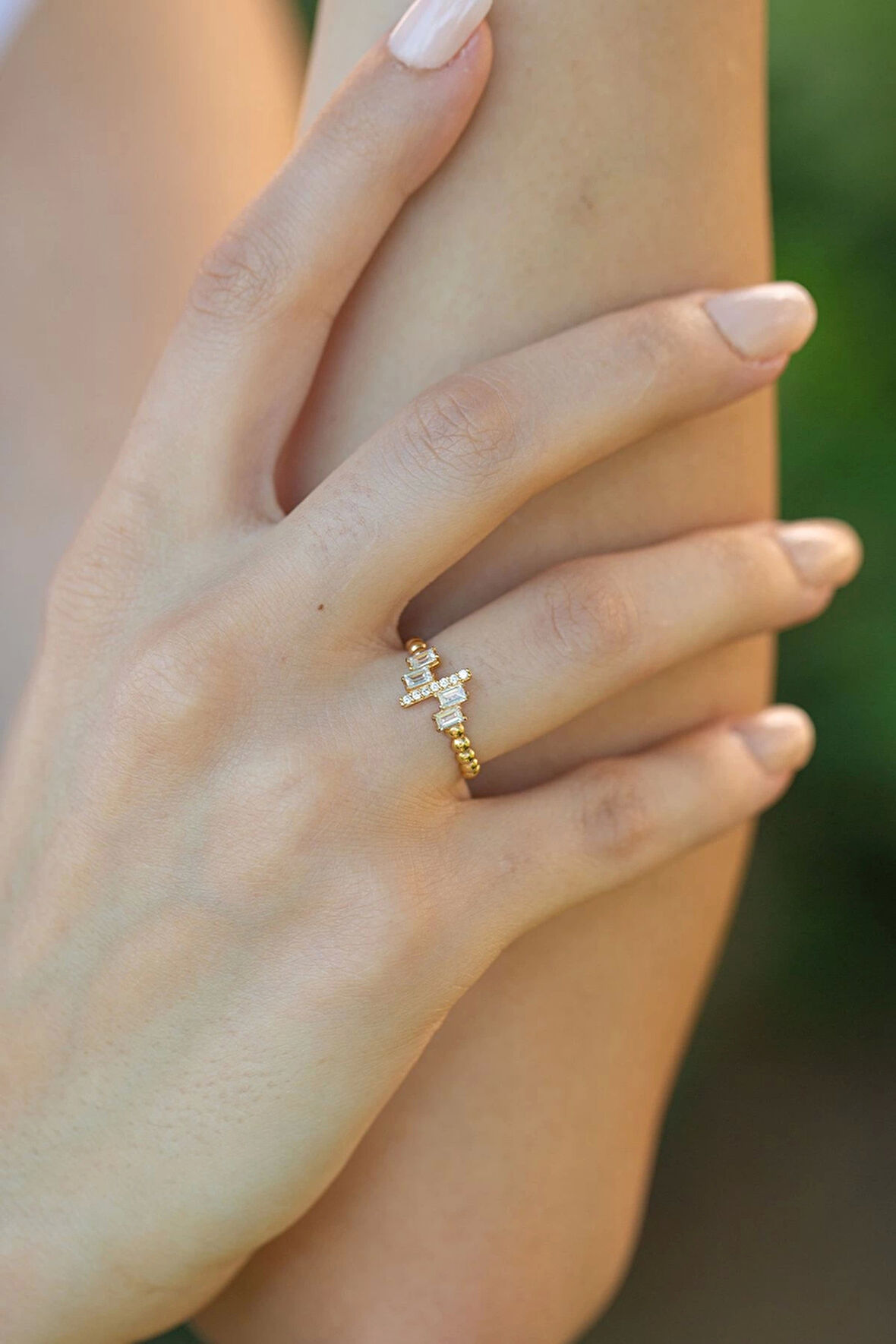 Kalp Atış Altın Yüzük