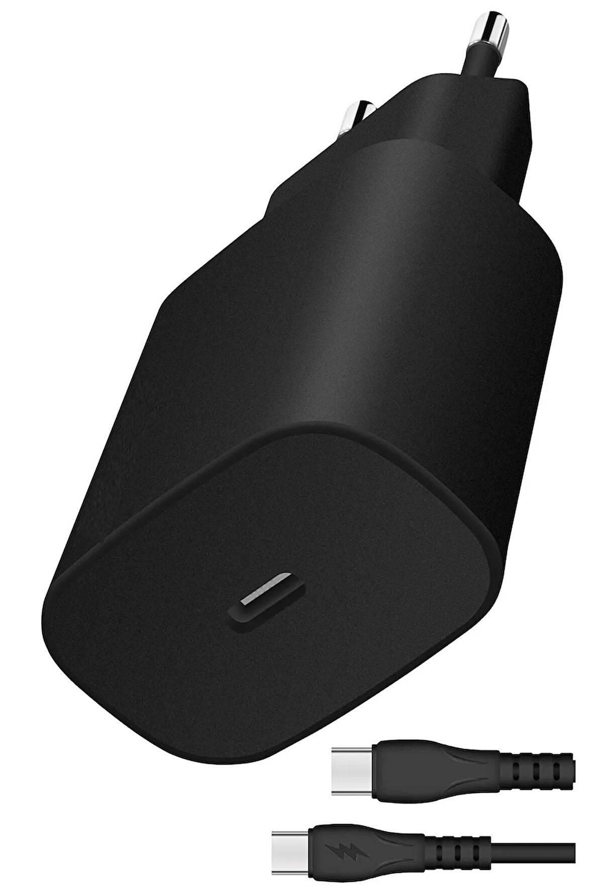 Samsung Galaxy M21 Şarj Kablosu Type C 25W Süper Hızlı Şarj - S40TSiyah