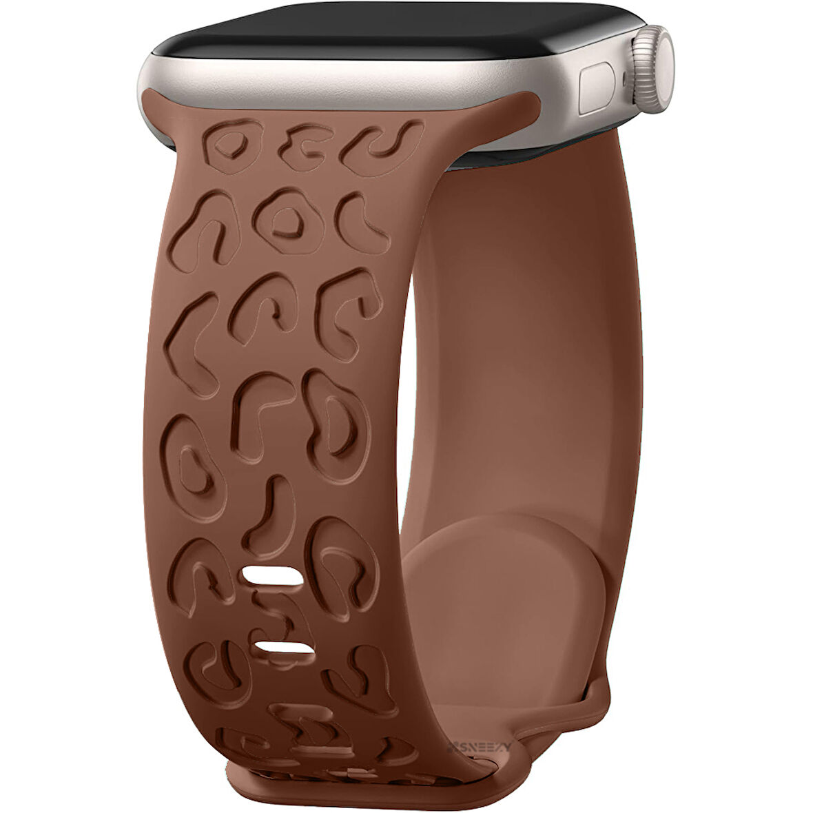 Apple Watch Uyumlu 44 45 46mm Leopar Desenli Yumuşak Silikon Kordon Seri 2 3 4 5 6 Se 7 8 9 10 