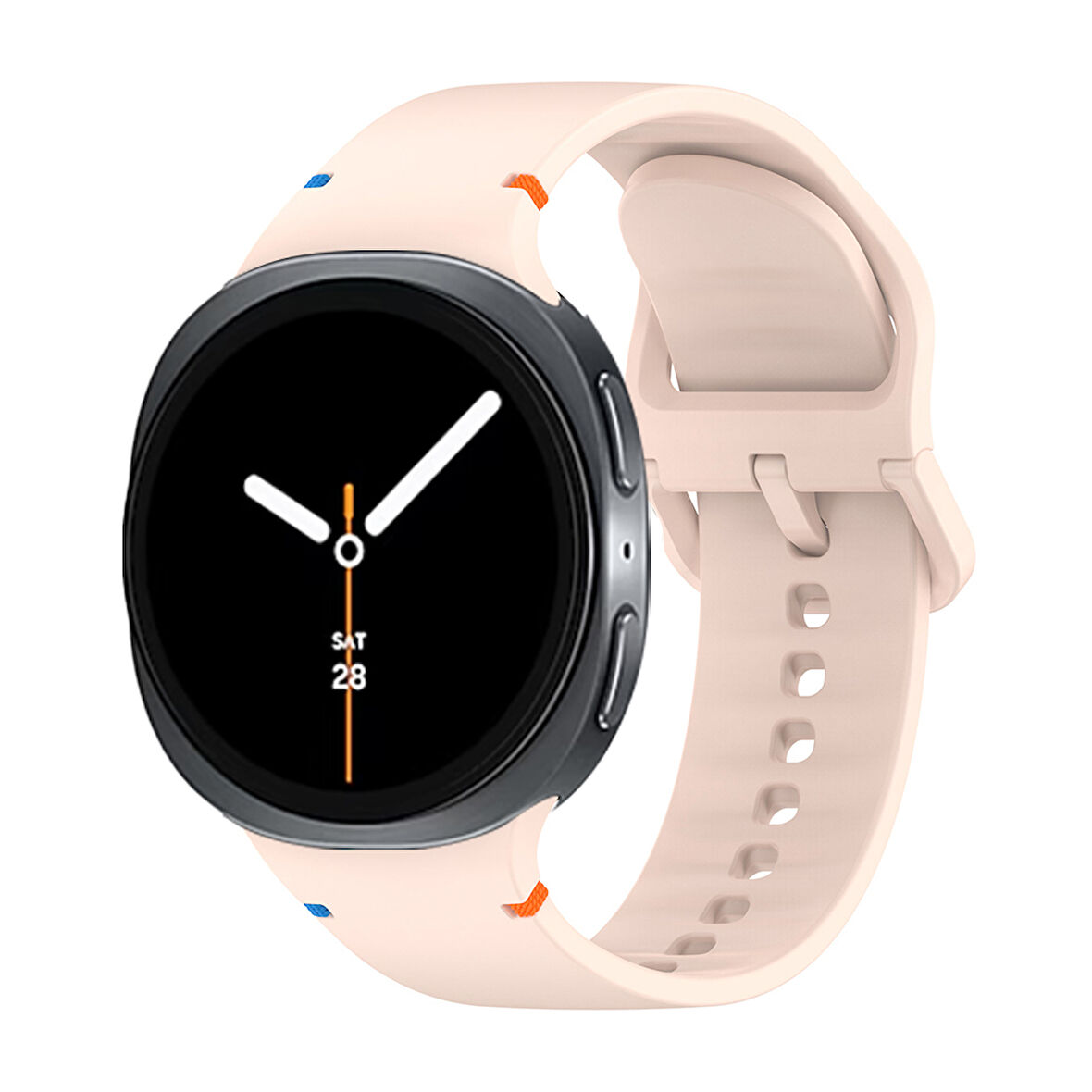 Samsung Galaxy Watch 8 44mm 40mm İle Uyumlu Metal Tokalı Spor Silikon Kordon
