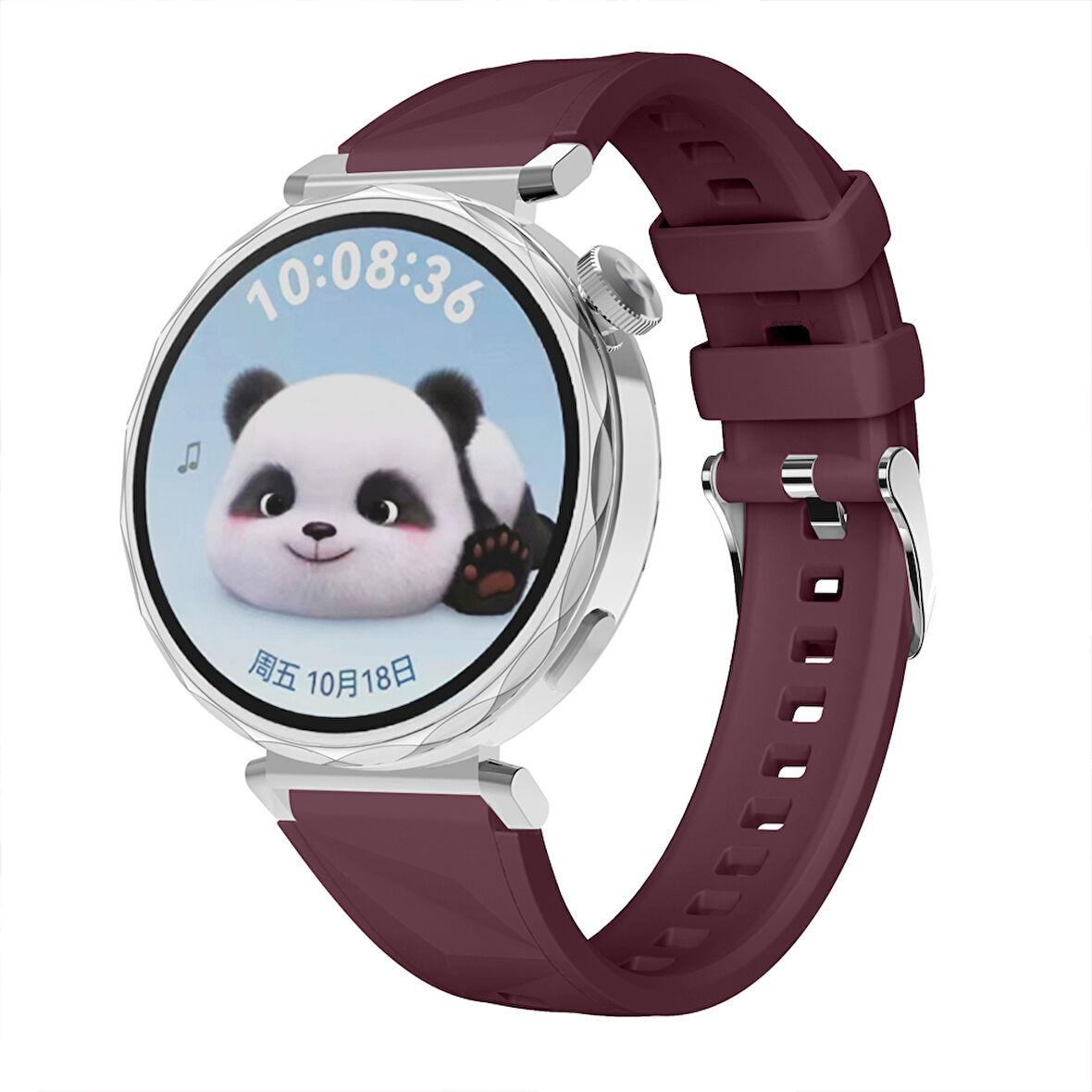 Sneezy Huawei Watch GT5 Pro 42mm İle Uyumlu Prism Metal Tokalı Soft Yumuşak Silikon Kordon