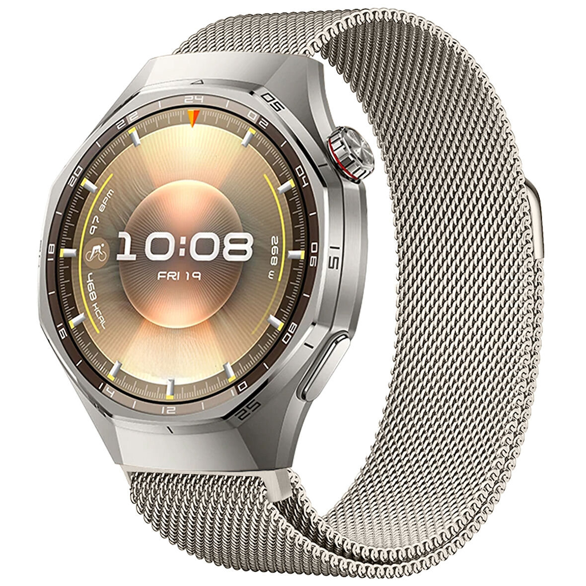 Huawei Watch GT6 Pro 46mm Uyumlu Manyetik Milanese Loop Metal Kordon 