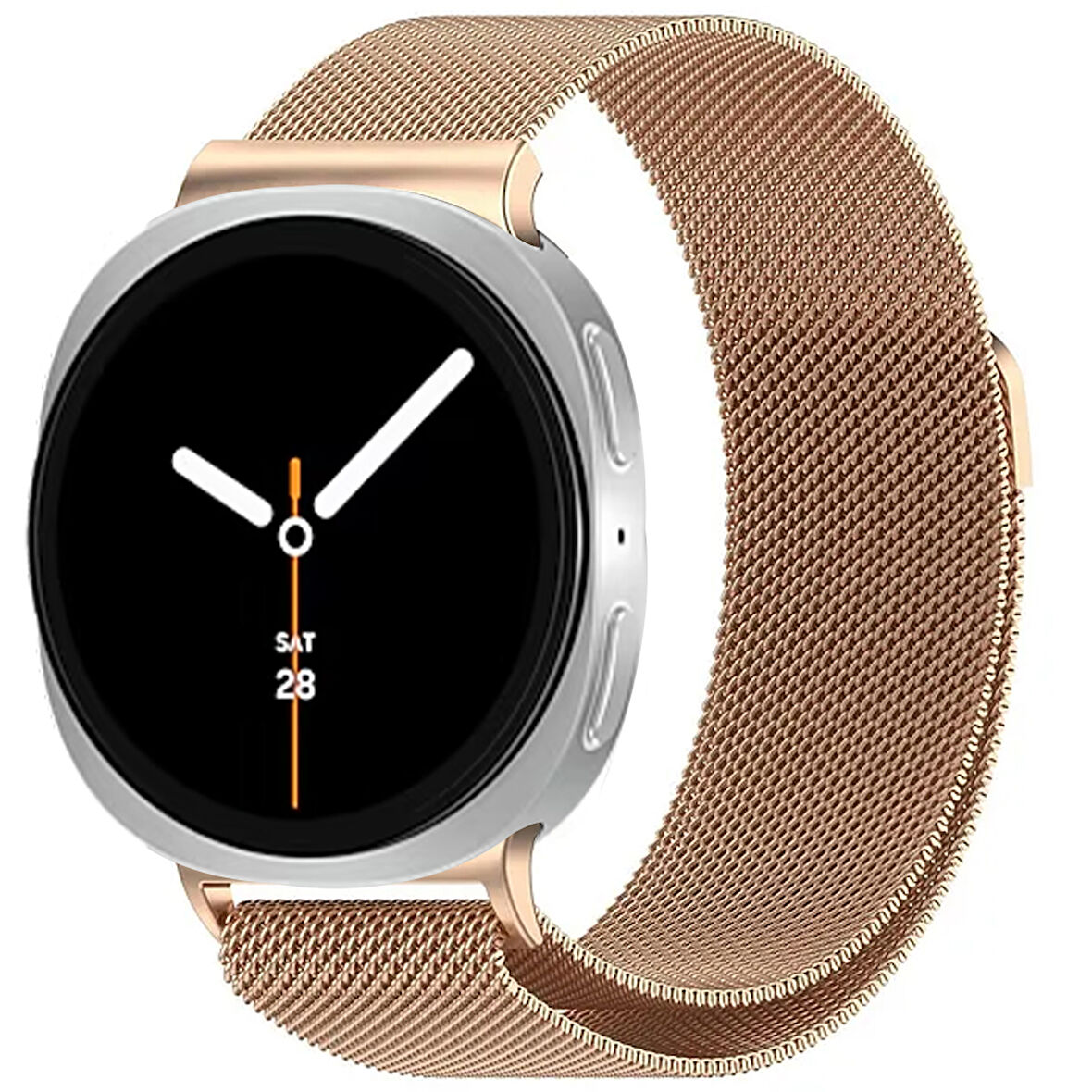 Samsung Galaxy Watch 8 40mm 44mm Uyumlu Manyetik Milanese Loop Metal Kordon