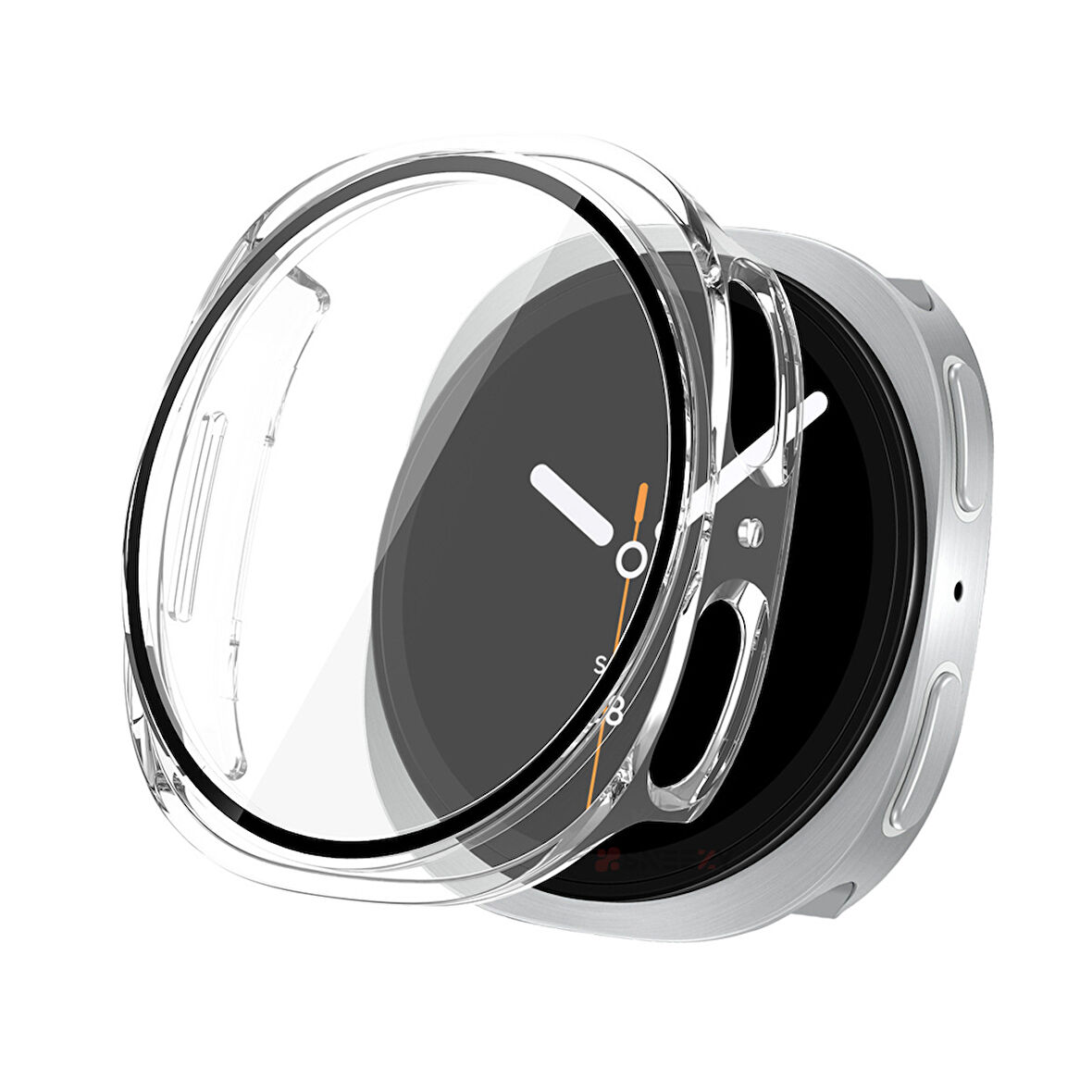 Samsung Galaxy Watch 8 44mm Uyumlu Kılıf Sert PC Kasa ve Ekran Koruyucu Kılıf