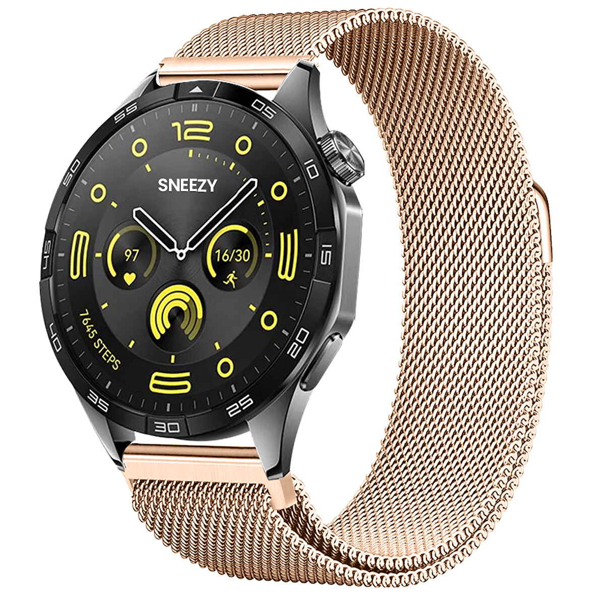 Huawei Watch GT4 46mm Uyumlu Manyetik Milanese Loop Metal Kordon 