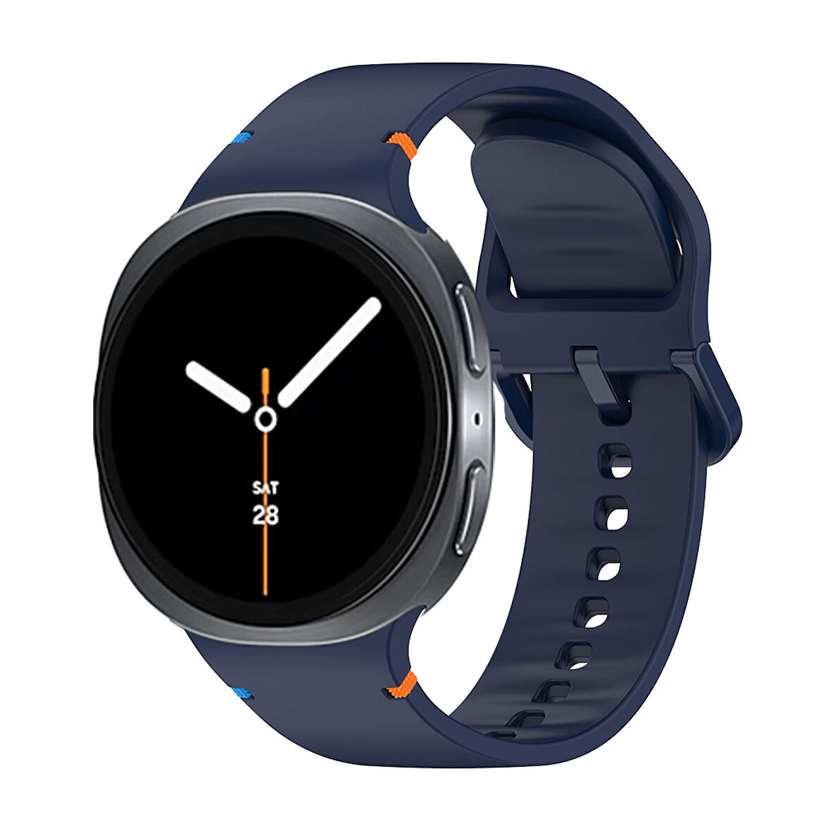 Samsung Galaxy Watch 8 44mm 40mm İle Uyumlu Metal Tokalı Spor Silikon Kordon