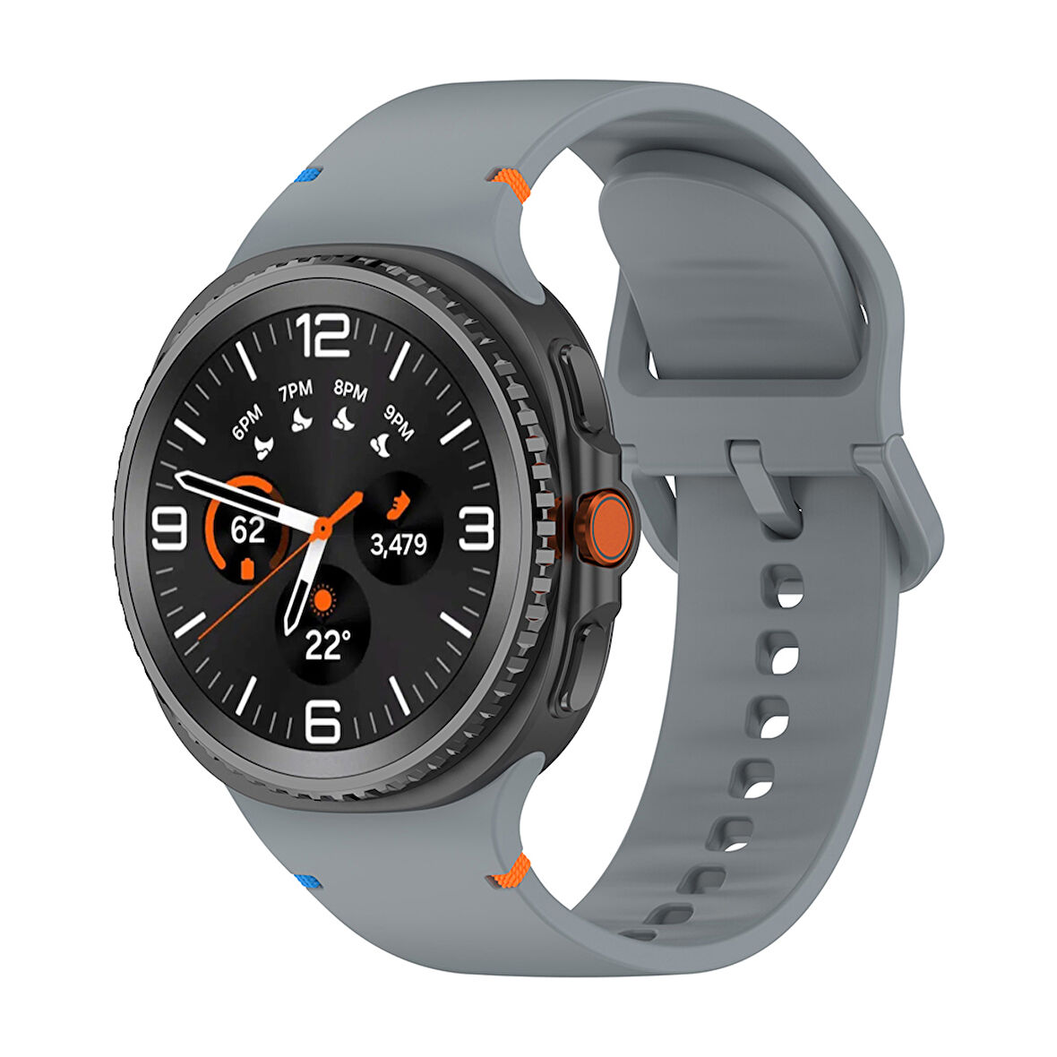 Samsung Galaxy Watch 8 Classic 47mm İle Uyumlu Metal Tokalı Spor Silikon Kordon