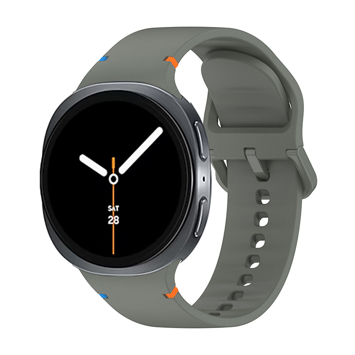 Samsung Galaxy Watch 8 44mm 40mm İle Uyumlu Metal Tokalı Spor Silikon Kordon