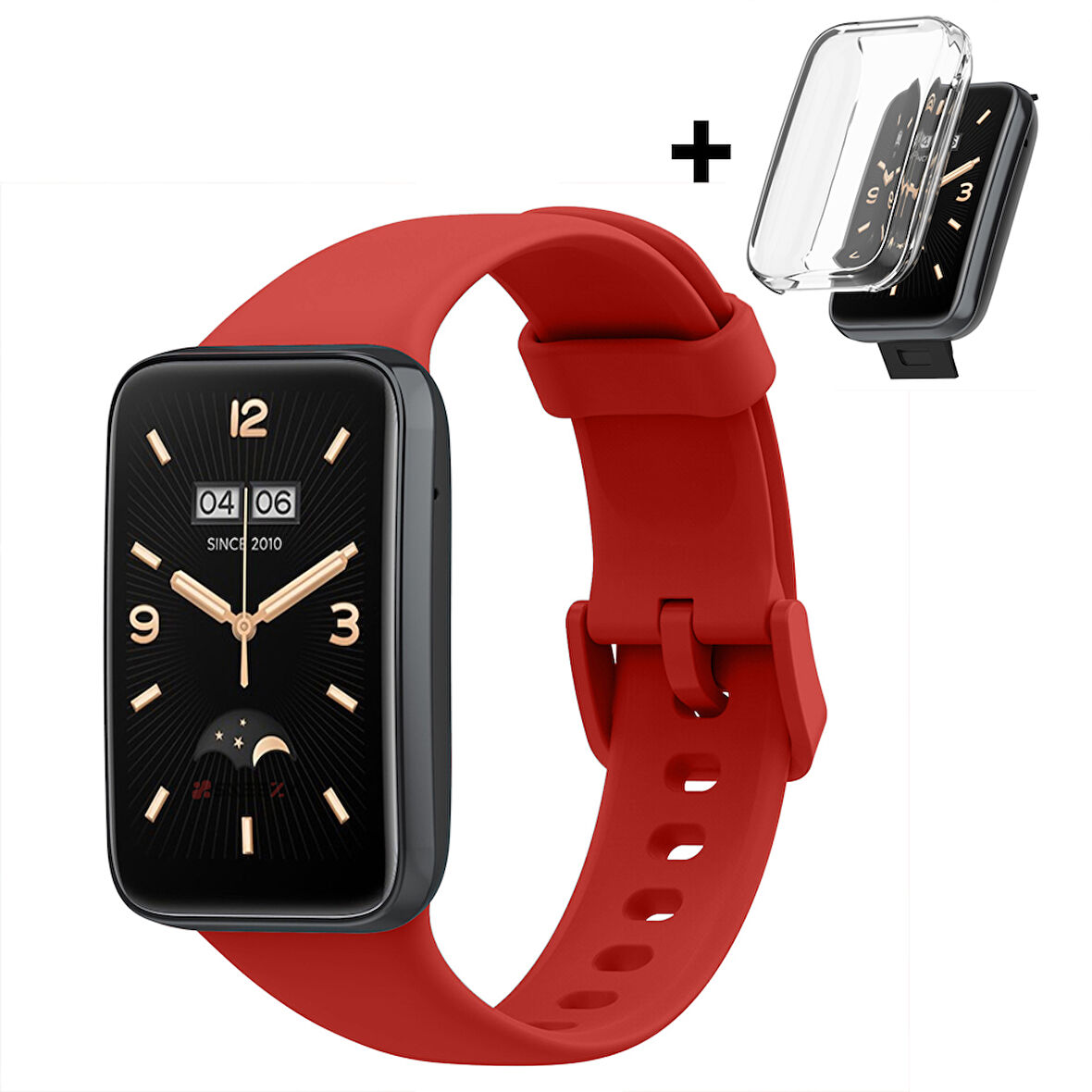 Mi Band 7 Pro İle Uyumlu Yumuşak Soft Silikon Tokalı Kordon Ve Tpu Şeffaf Kasa Koruyucu