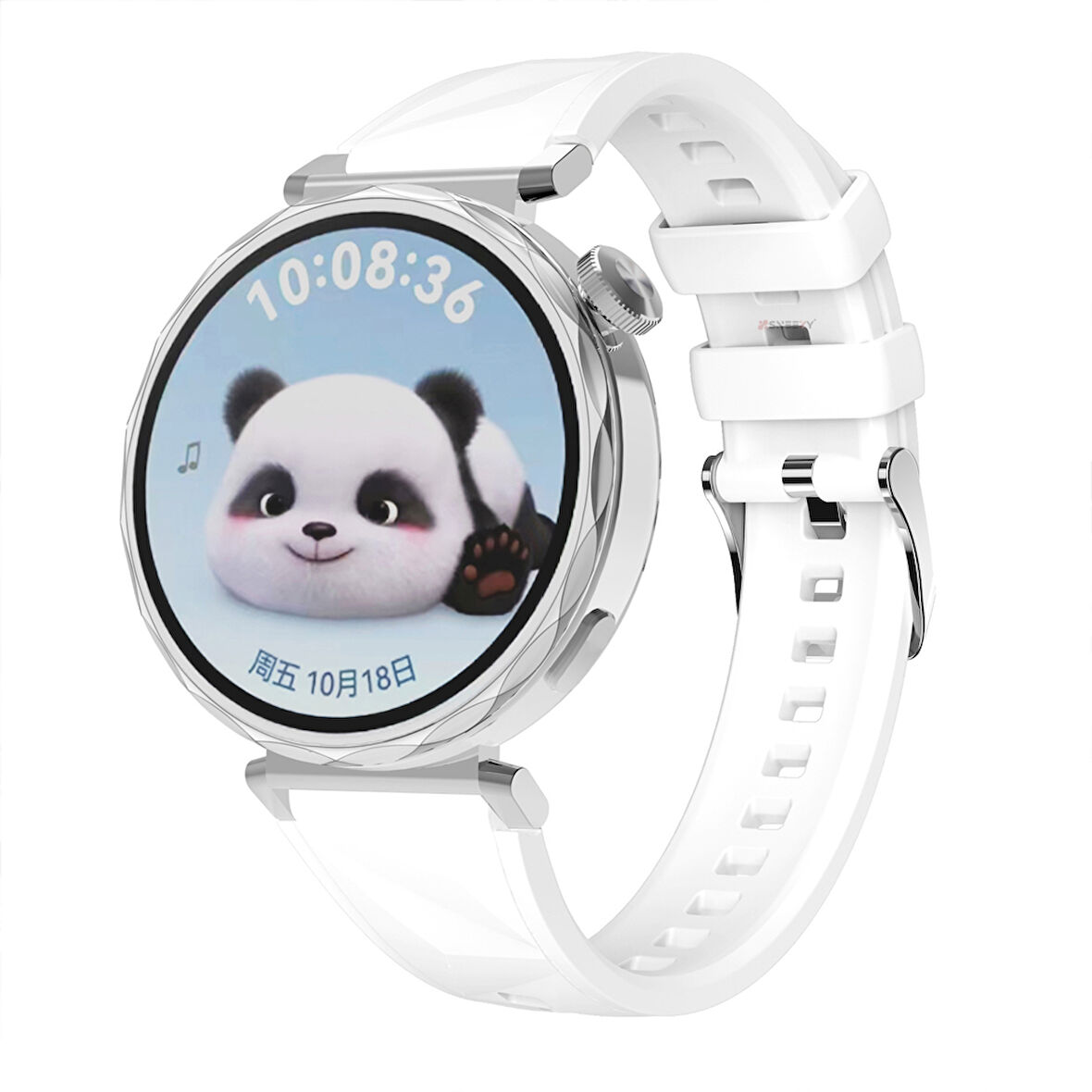 Sneezy Huawei Watch GT5 Pro 42mm İle Uyumlu Prism Metal Tokalı Soft Yumuşak Silikon Kordon