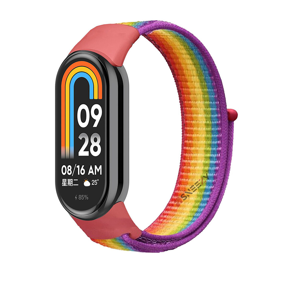 Xiaomi Mi Band 9 İle Uyumlu Hasır Nylon Akıllı Bileklik Kordon - Saat Kordonu