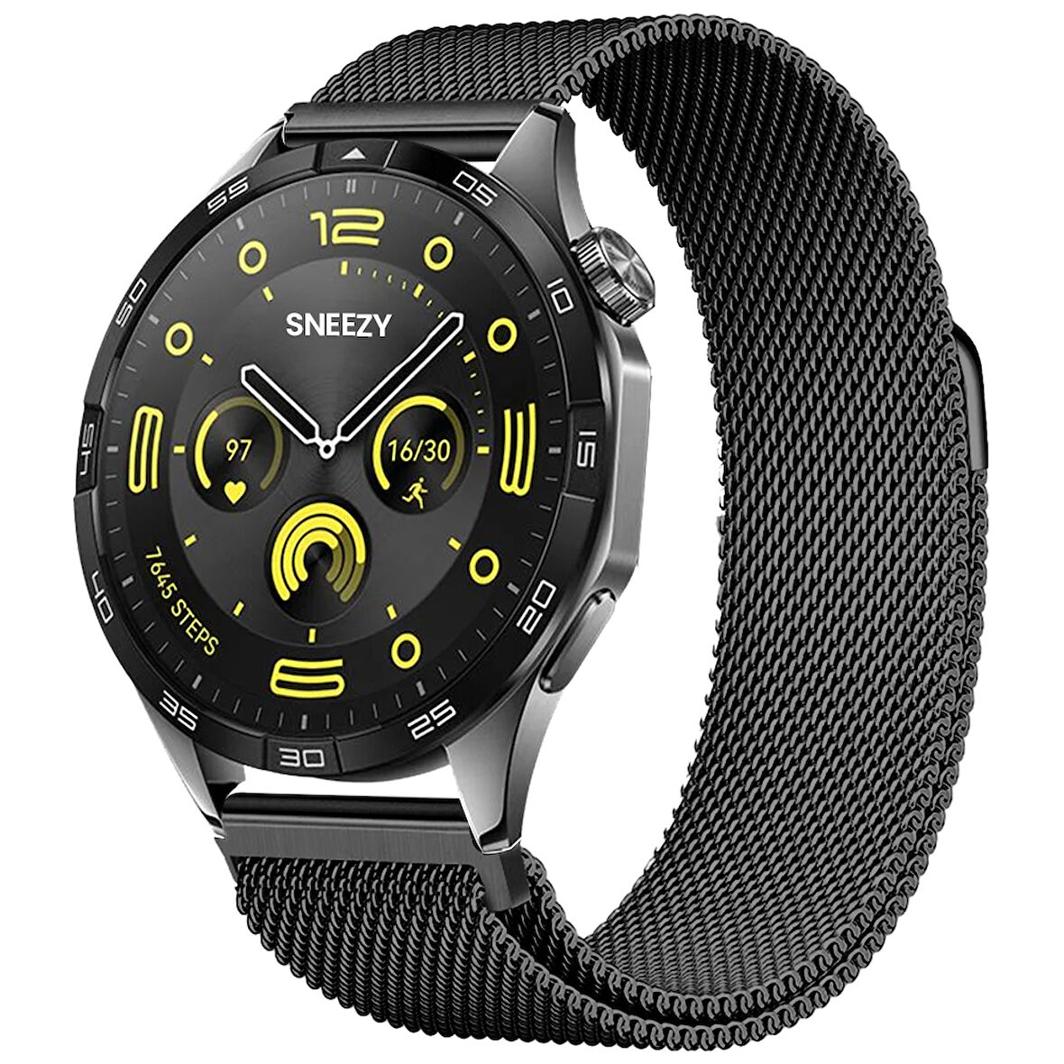 Huawei Watch GT4 46mm Uyumlu Manyetik Milanese Loop Metal Kordon 