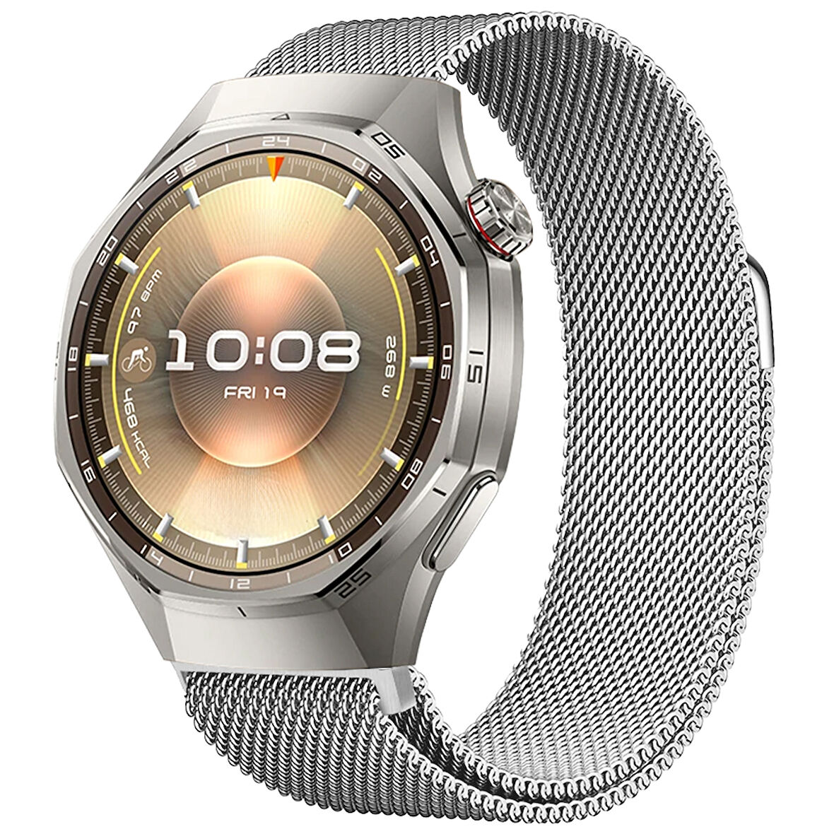 Huawei Watch GT6 Pro 46mm Uyumlu Manyetik Milanese Loop Metal Kordon 