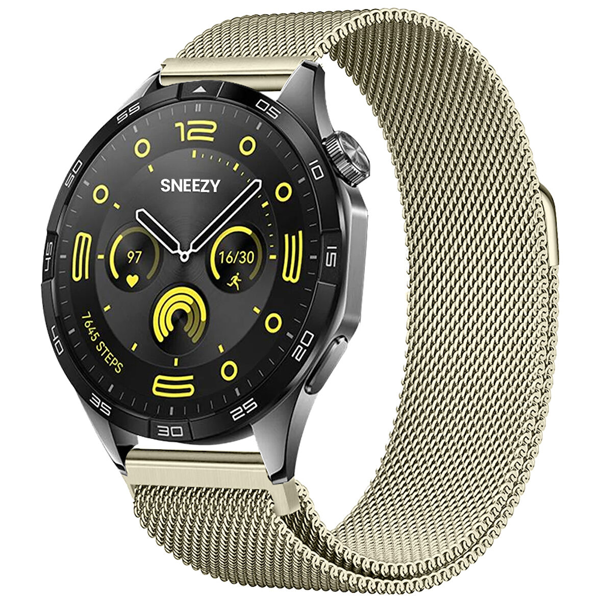 Huawei Watch GT4 46mm Uyumlu Manyetik Milanese Loop Metal Kordon 