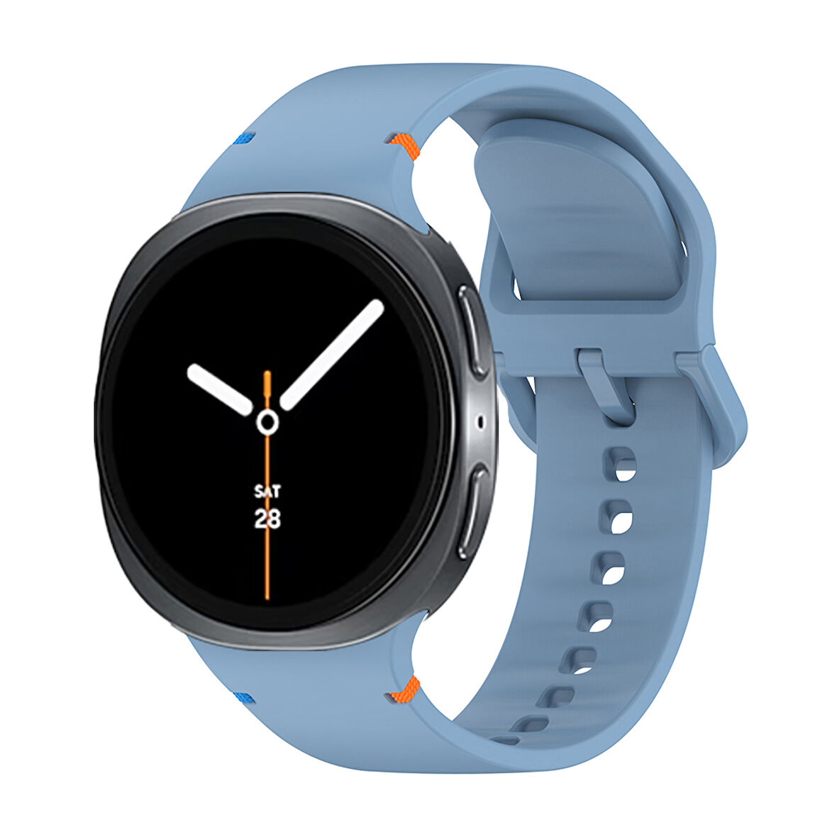 Samsung Galaxy Watch 8 44mm 40mm İle Uyumlu Metal Tokalı Spor Silikon Kordon